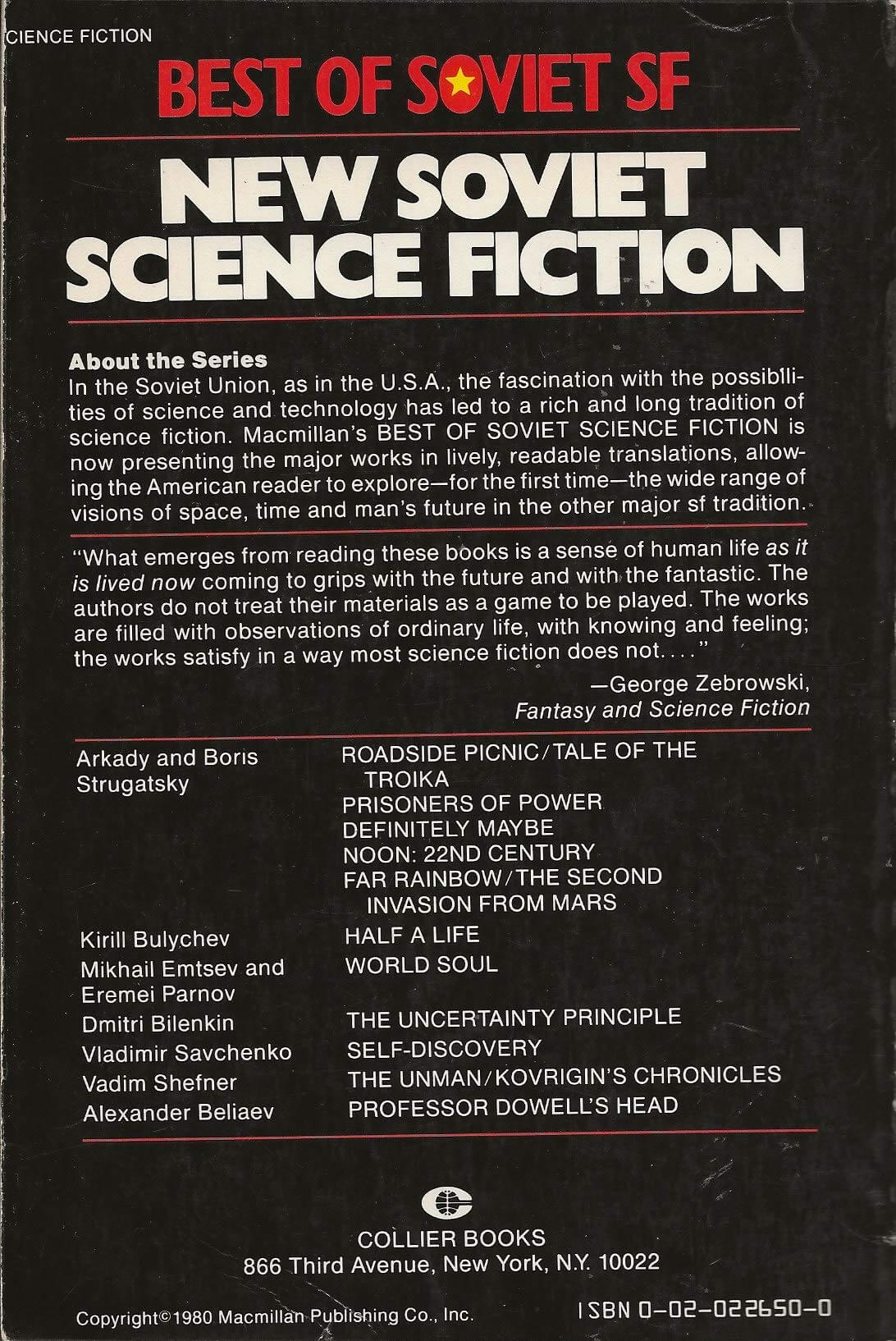 New Soviet Science Fiction (MacMillan's Best of Soviet Science Fiction) used book depot