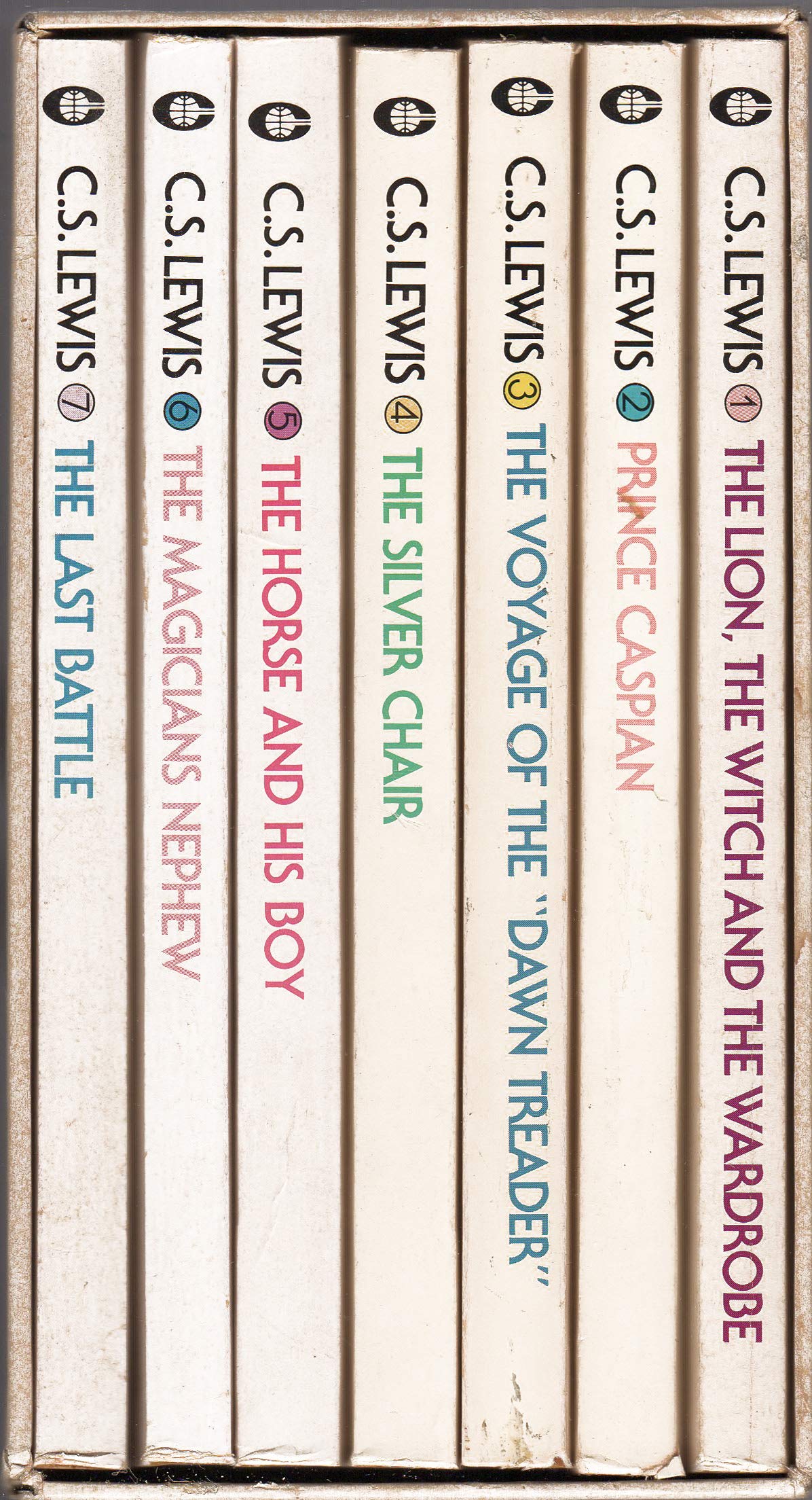 Boxed Set -- The Chronicles of Narnia by C.S. Lewis (First Collier Books Edition) used book depot