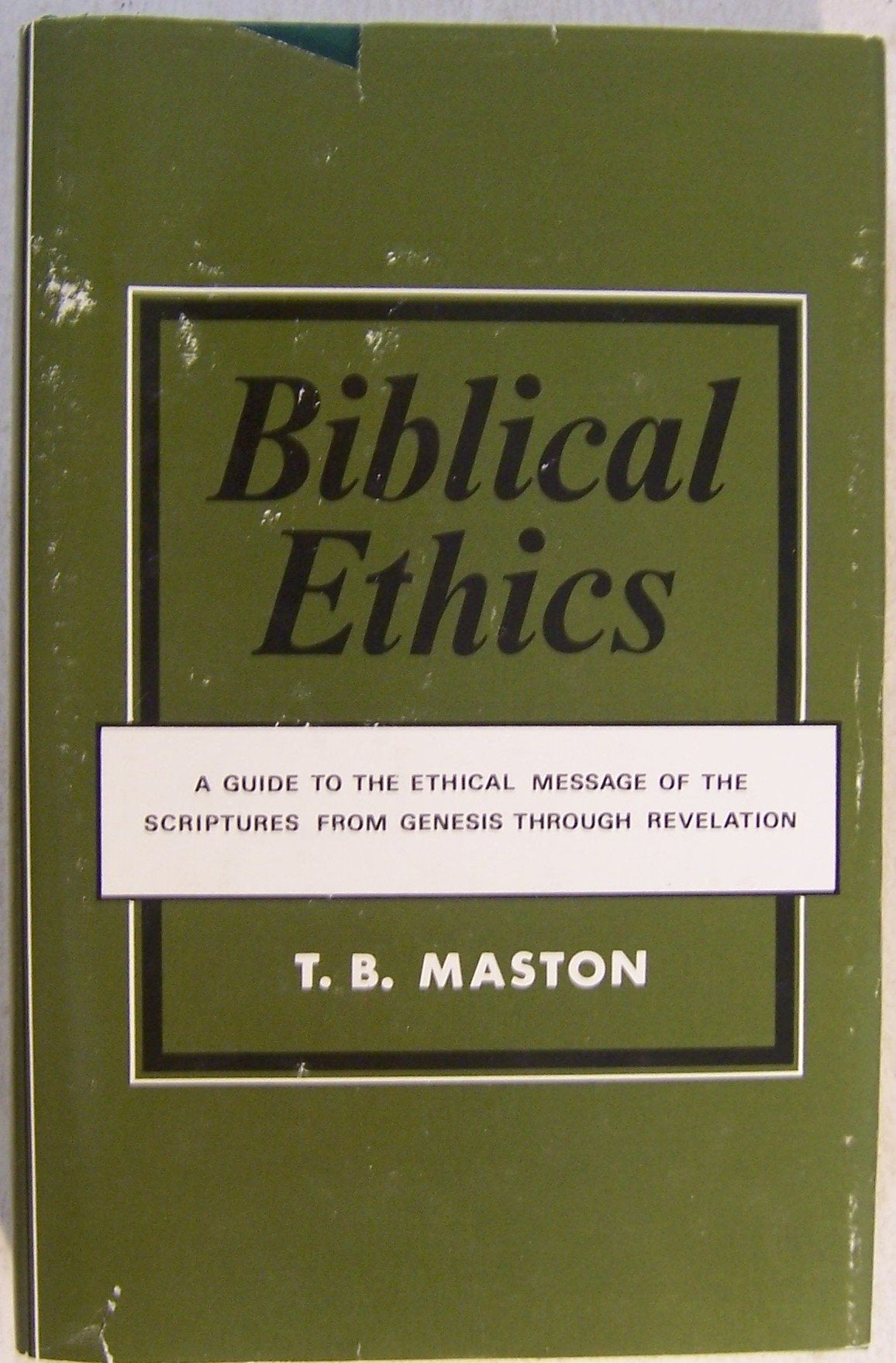 Biblical Ethics used book depot