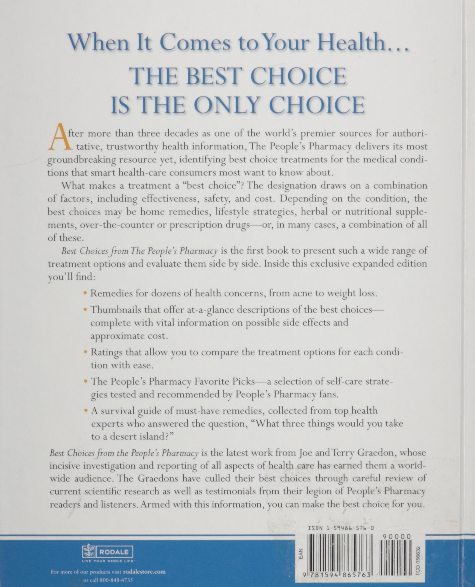 Best Choices from the People's Pharmacy : What You Need to Know Before Your Next Visit to the Doctor or Drugstore used book depot