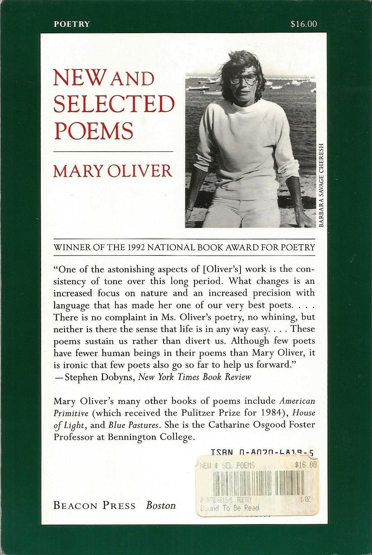 New and Selected Poems used book depot