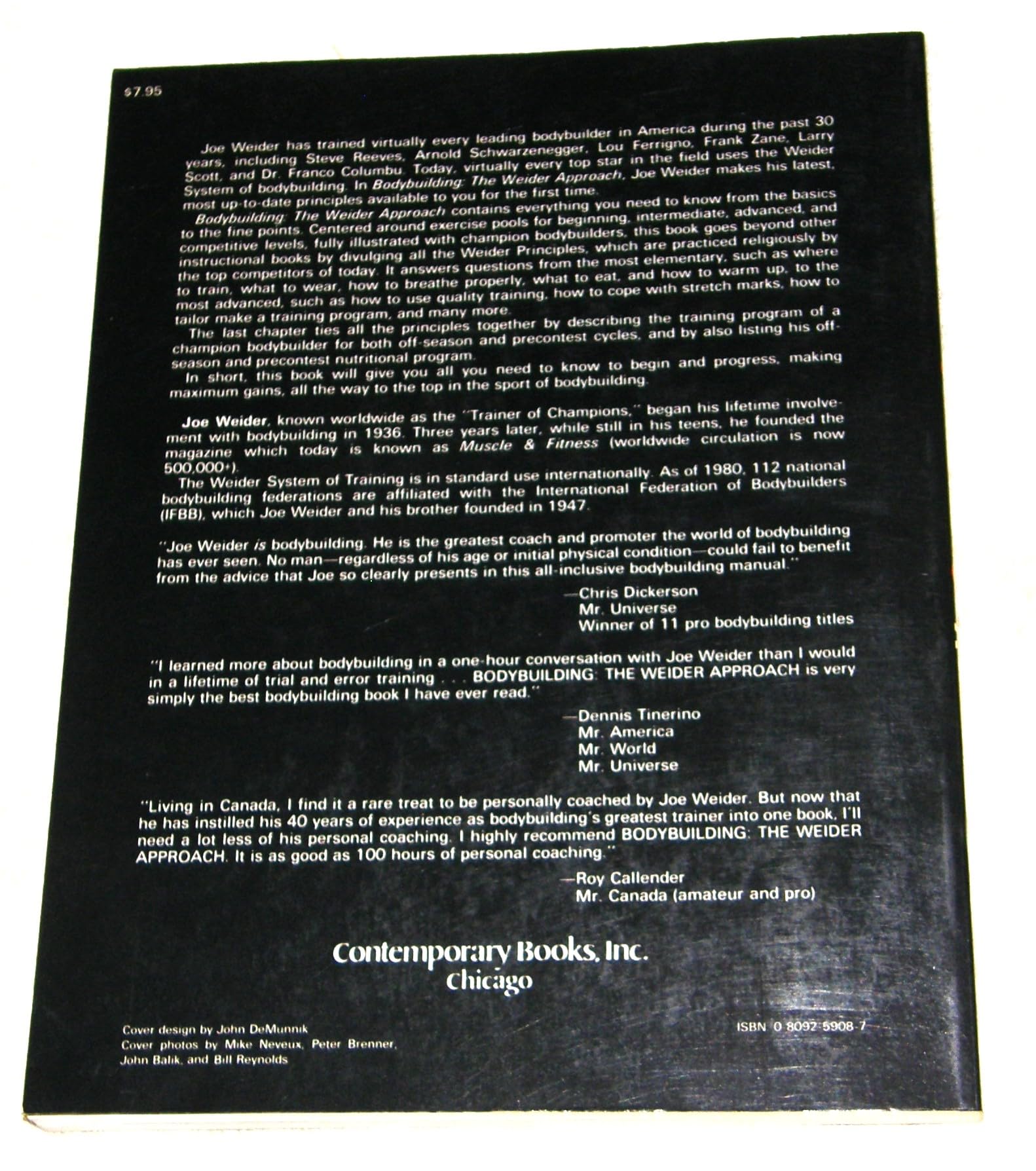 Bodybuilding: The Weider Approach used book depot