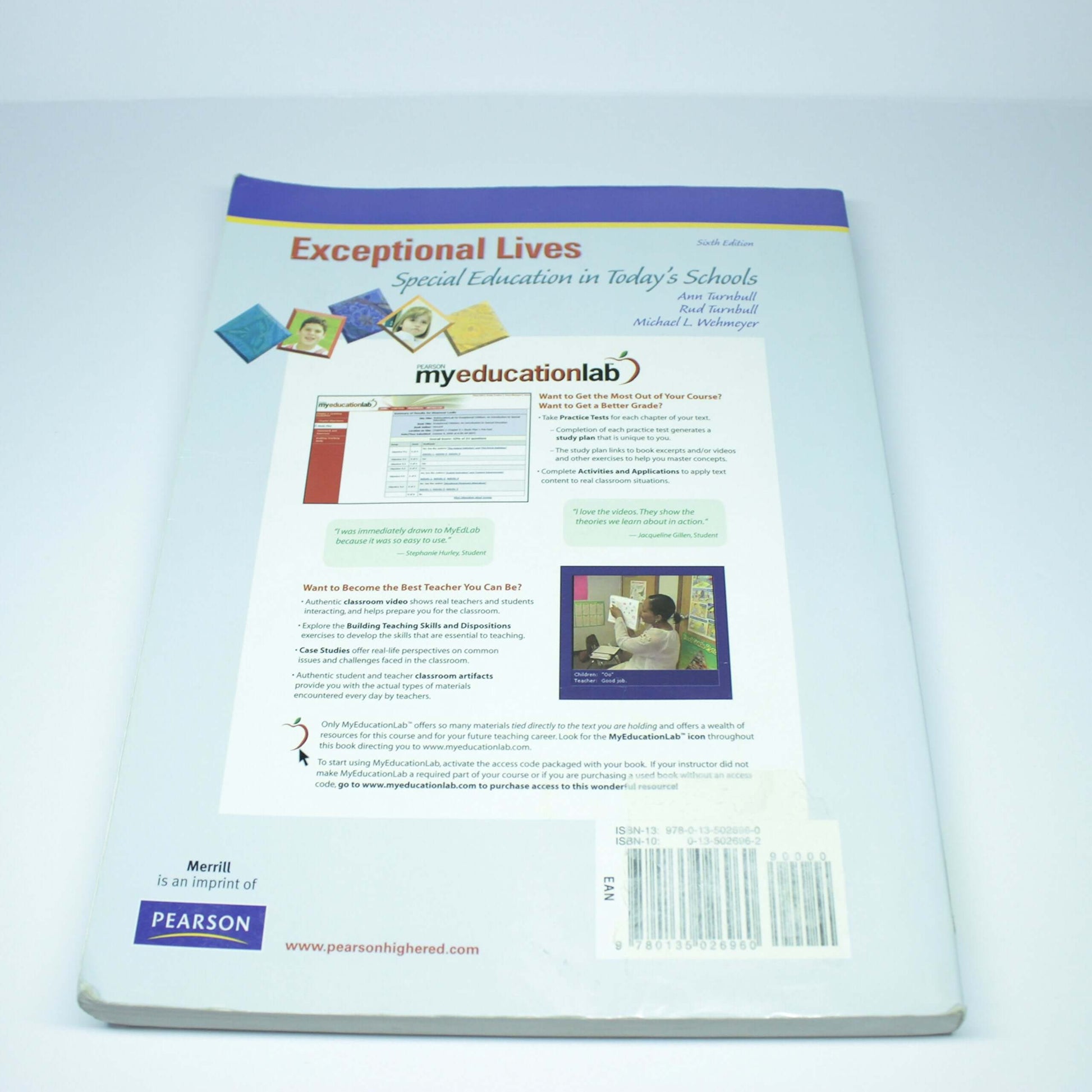 Exceptional Lives: Special Education in Today's Schools (6th Edition) used book depot