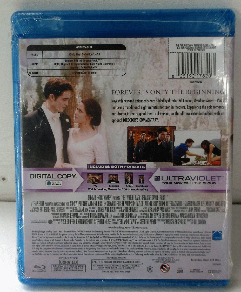 The Twilight Saga: Breaking Dawn - Part 1 (Extended Edition) [Blu-ray + Digital Copy + UltraViolet] used book depot