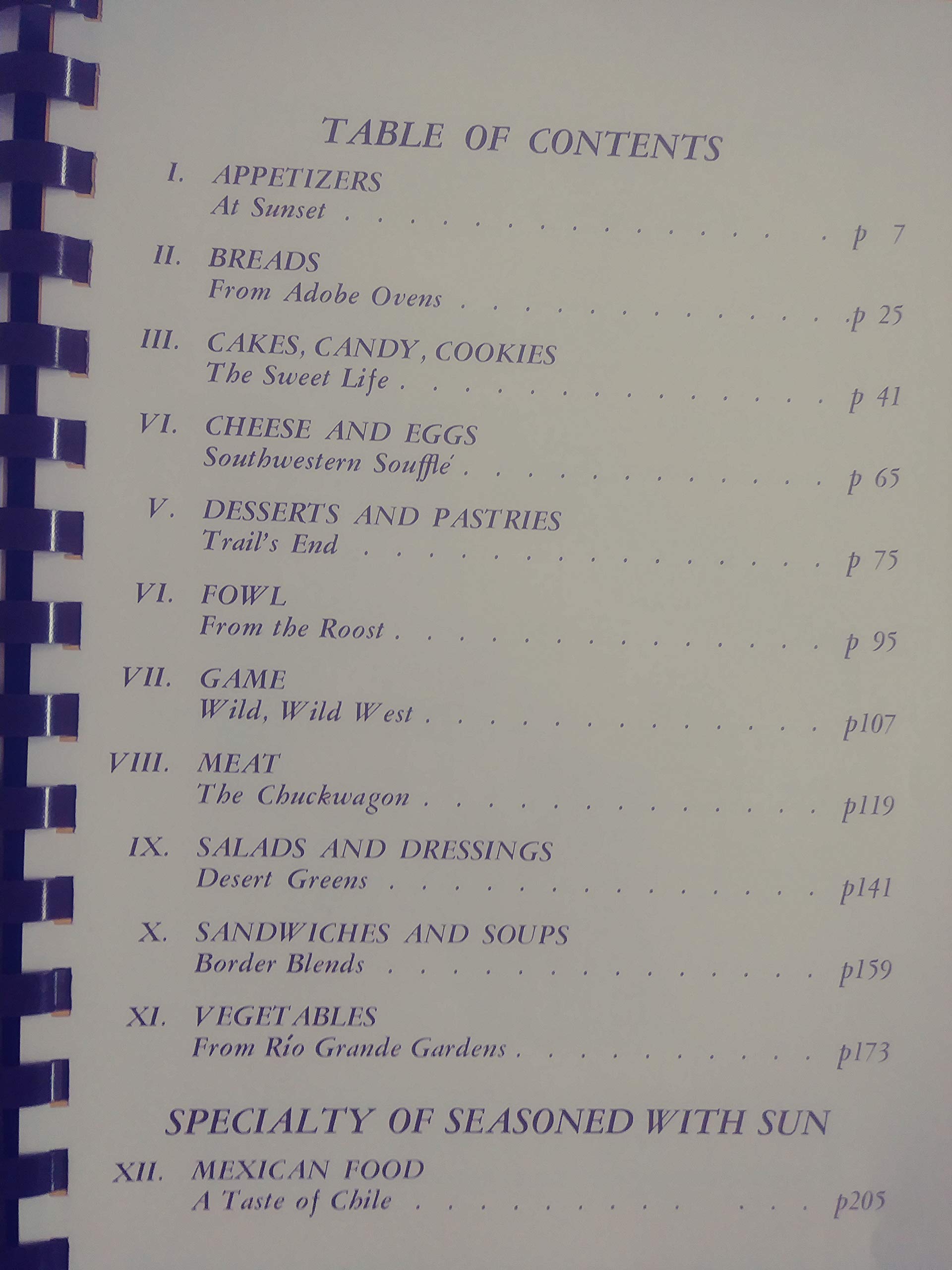 Seasoned with Sun - Recipes From the Southwest Junior League of El Paso 1974 Printing used book depot