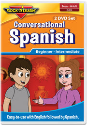 Conversational Spanish 2 DVD Set for Teens & Adults used book depot