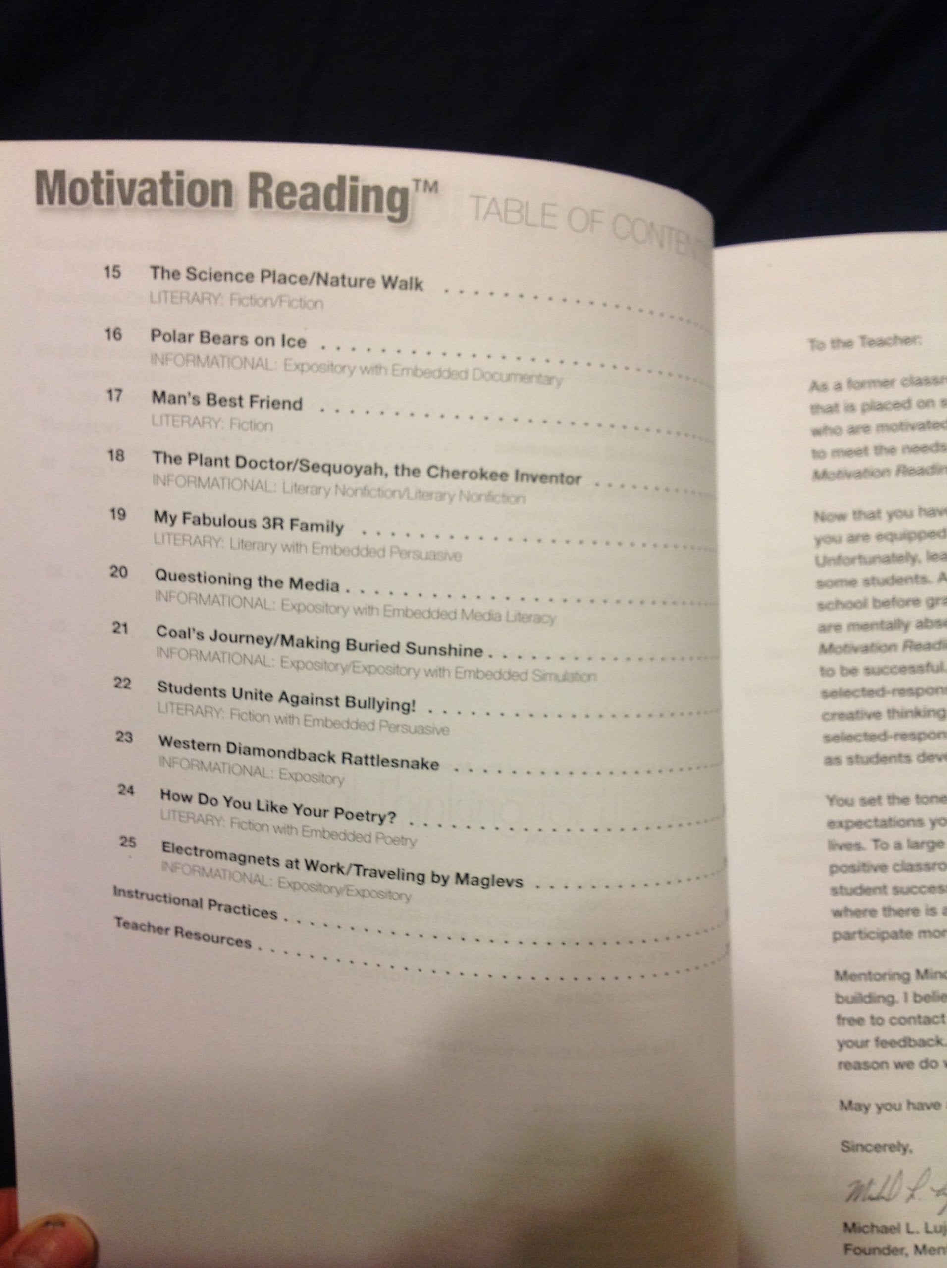 STAAR Motivation Reading Level 5 - Critical Thinking for Life 2013 Revised Teachers Edition used book depot