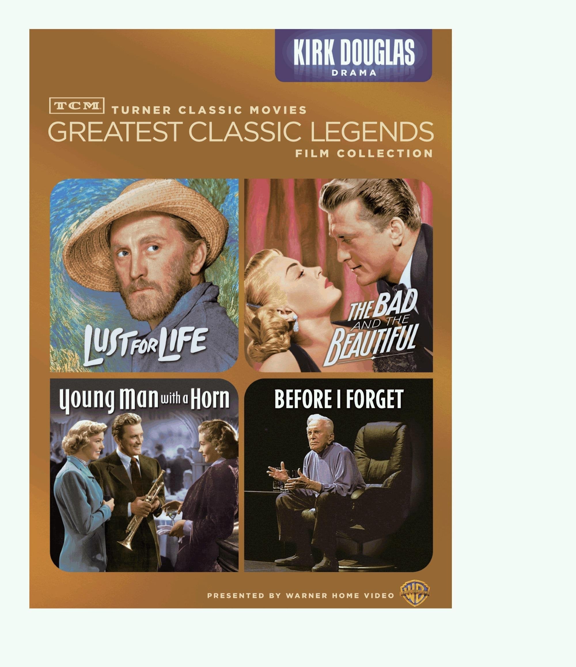TCM Greatest Classic Legends: Kirk Douglas (Lust for Life / The Bad and the Beautiful / Young Man with a Horn / Before I Forget) used book depot