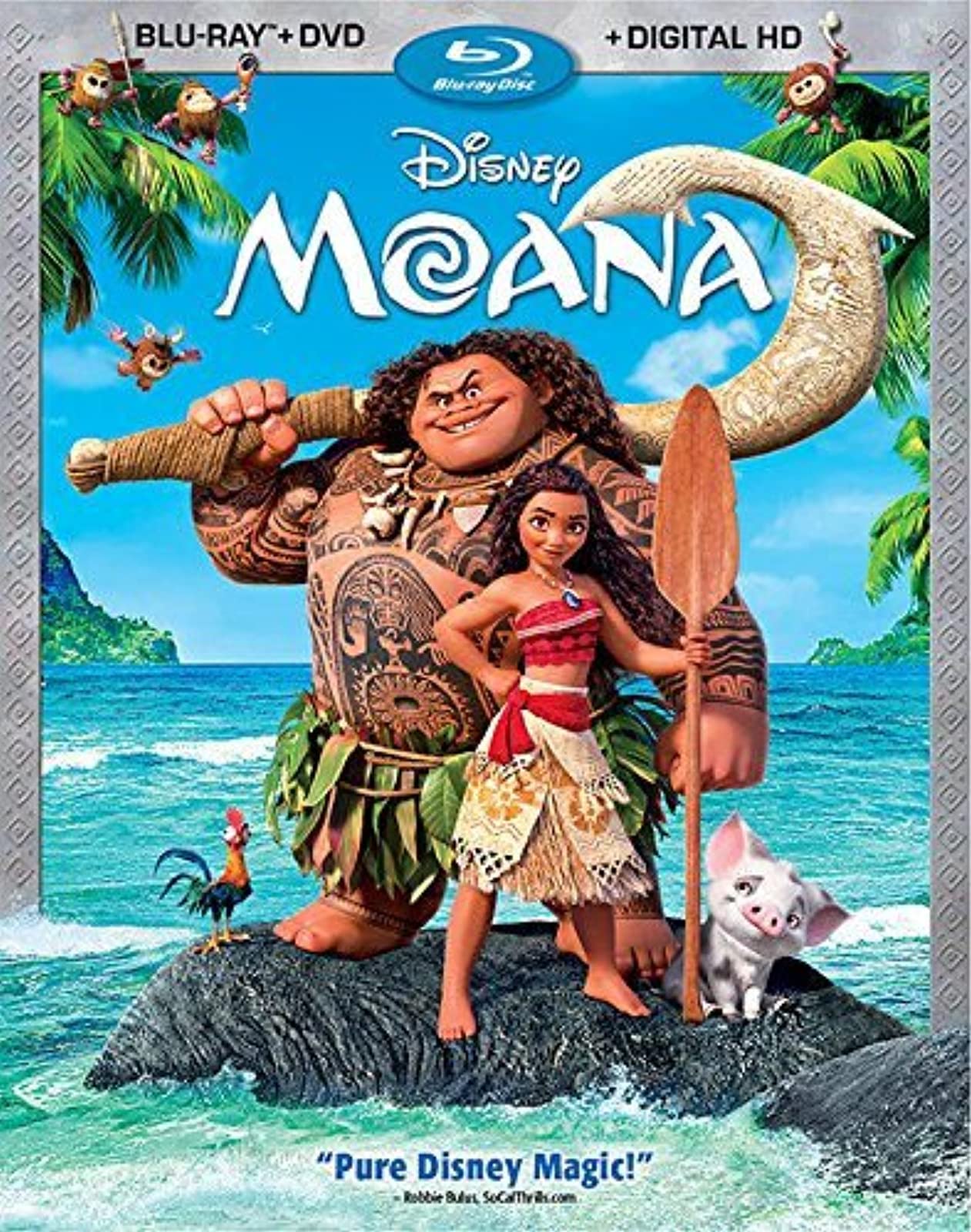Moana Blu-Ray Auli'i Cravalho, Dwayne Johnson, Rachel House used book depot