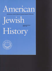 American Jewish History (Volume 87 Number 1) used book depot