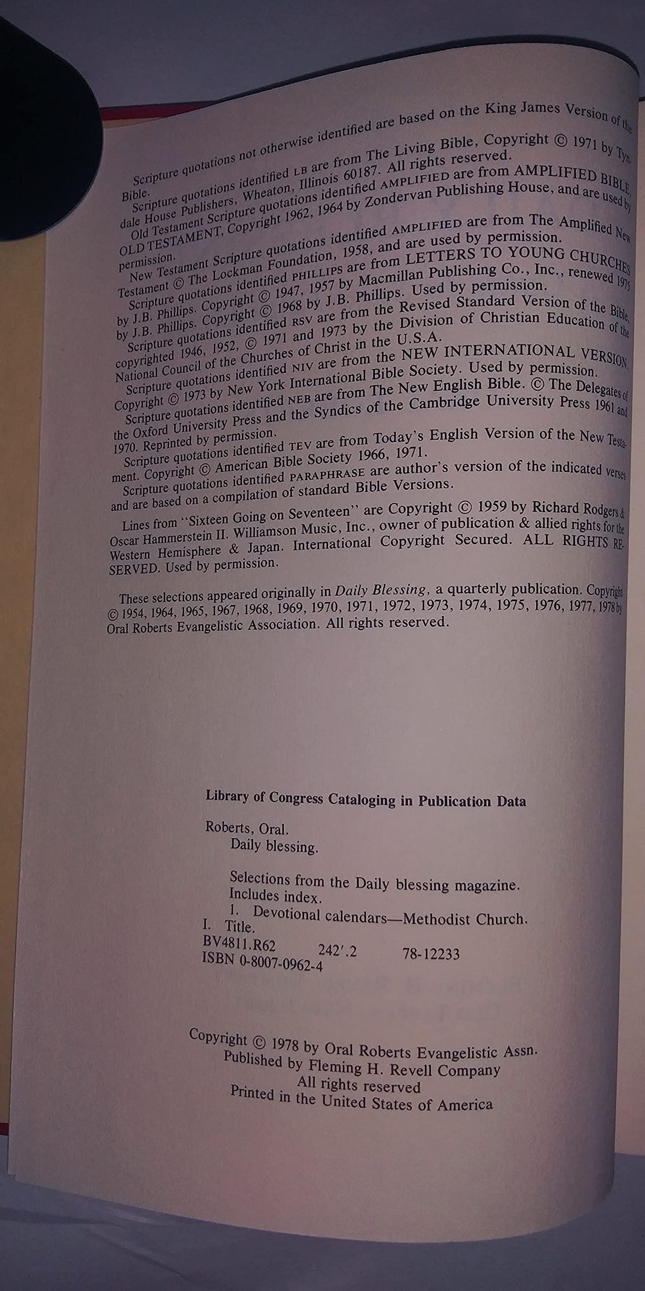 Daily blessing: A guide to seed-faith living used book depot