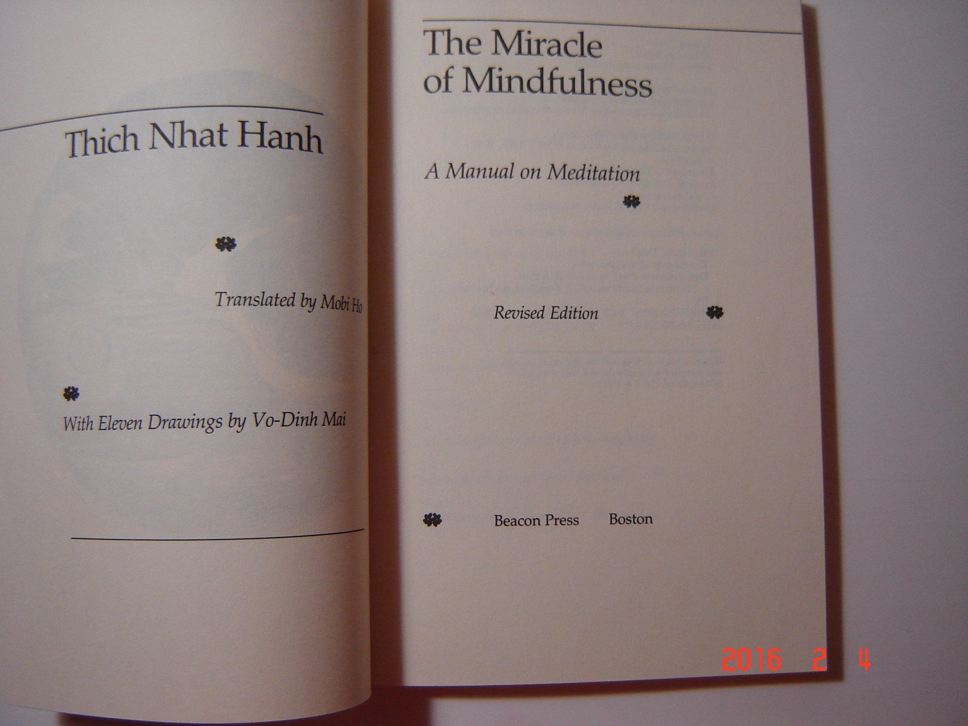 The Miracle of Mindfulness: A Manual on Meditation used book depot