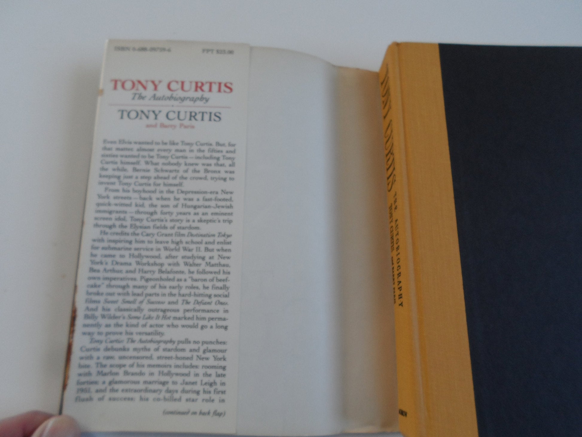Tony Curtis: The Autobiography used book depot