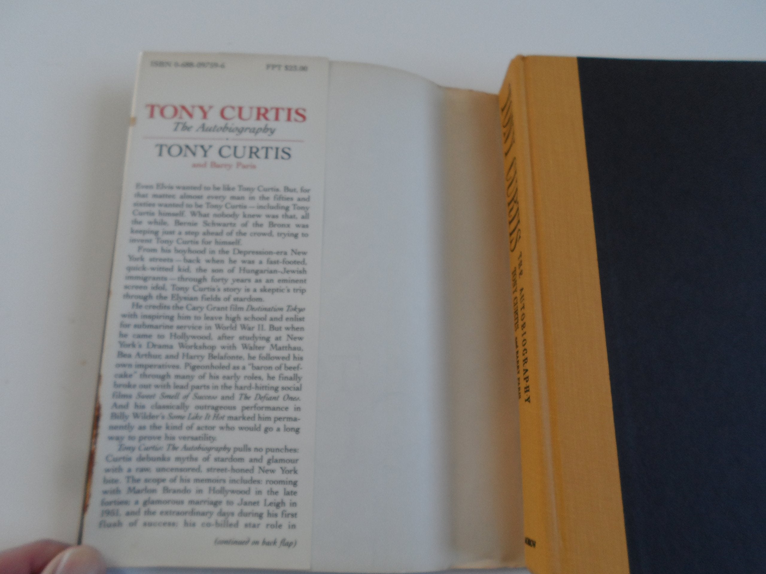 Tony Curtis: The Autobiography used book depot