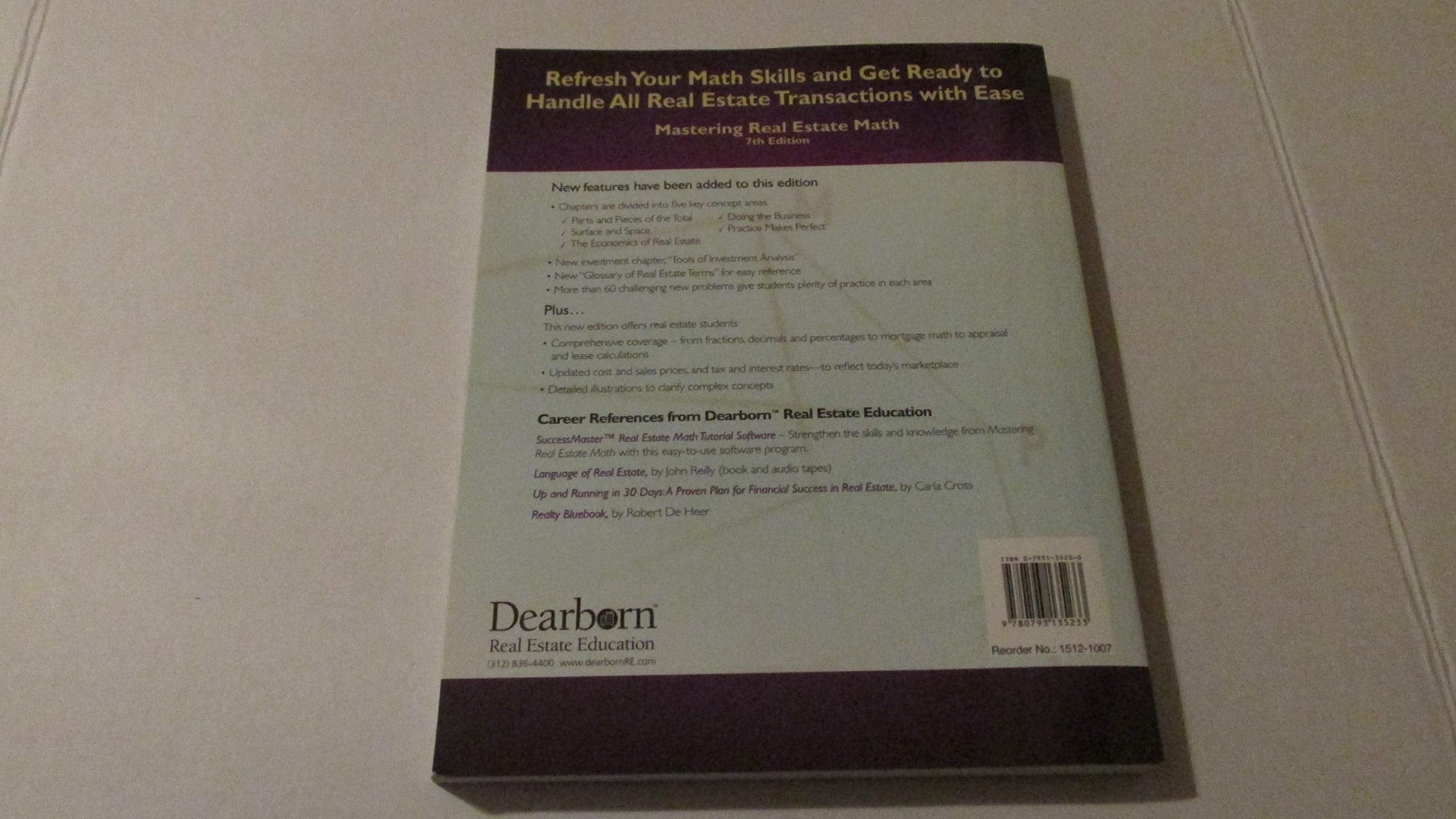 Mastering Real Estate Mathematics used book depot