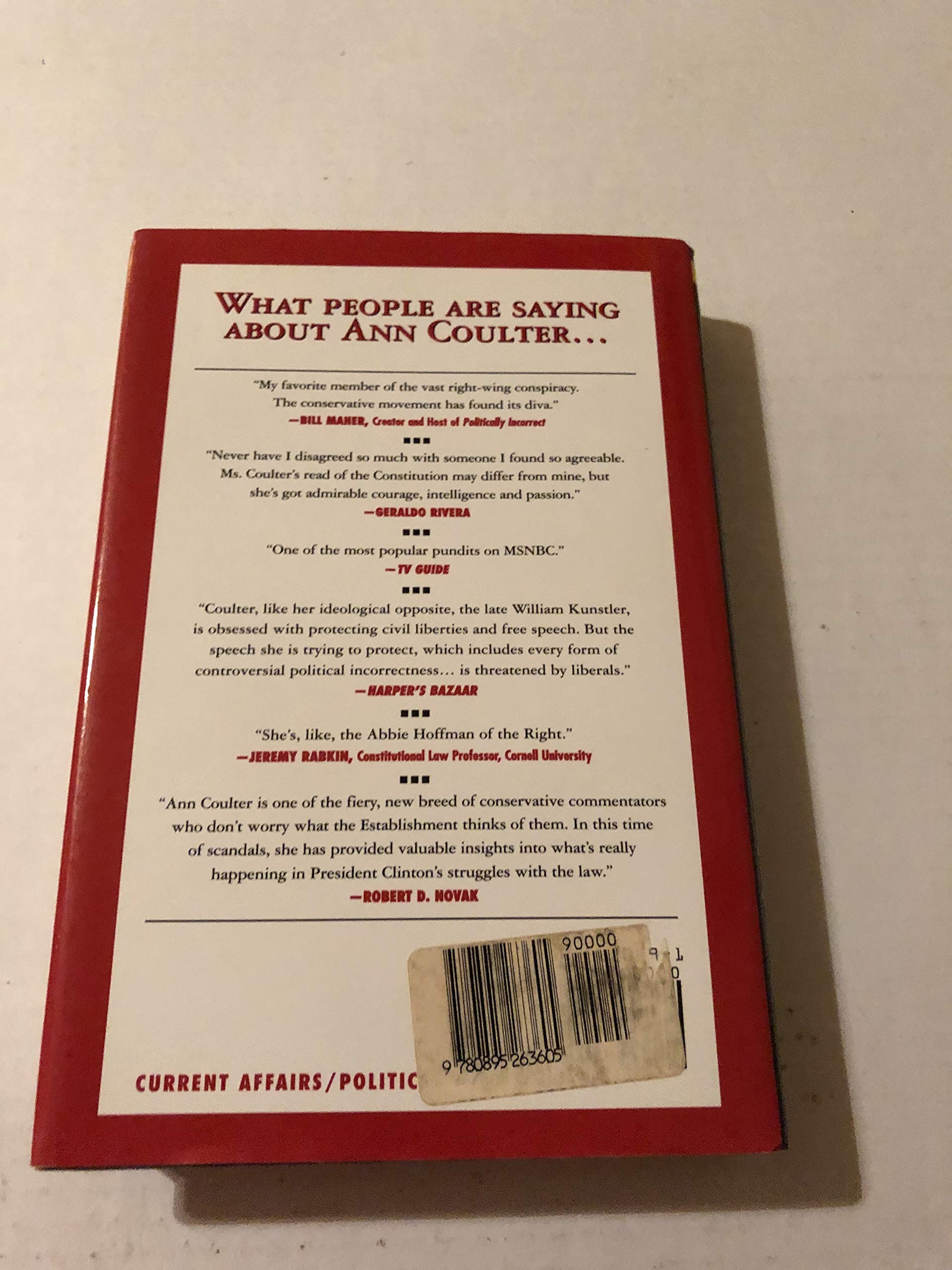 High Crimes and Misdemeanors: The Case Against Bill Clinton used book depot