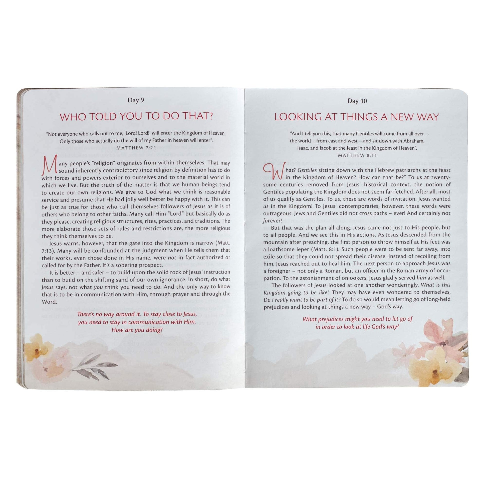 My Quiet Time Devotional - 365 Devotions for Women To Bring You Into The Peace Of The Presence of God Peach Floral Softcover Flexcover Gift Book w/Ribbon Marker used book depot