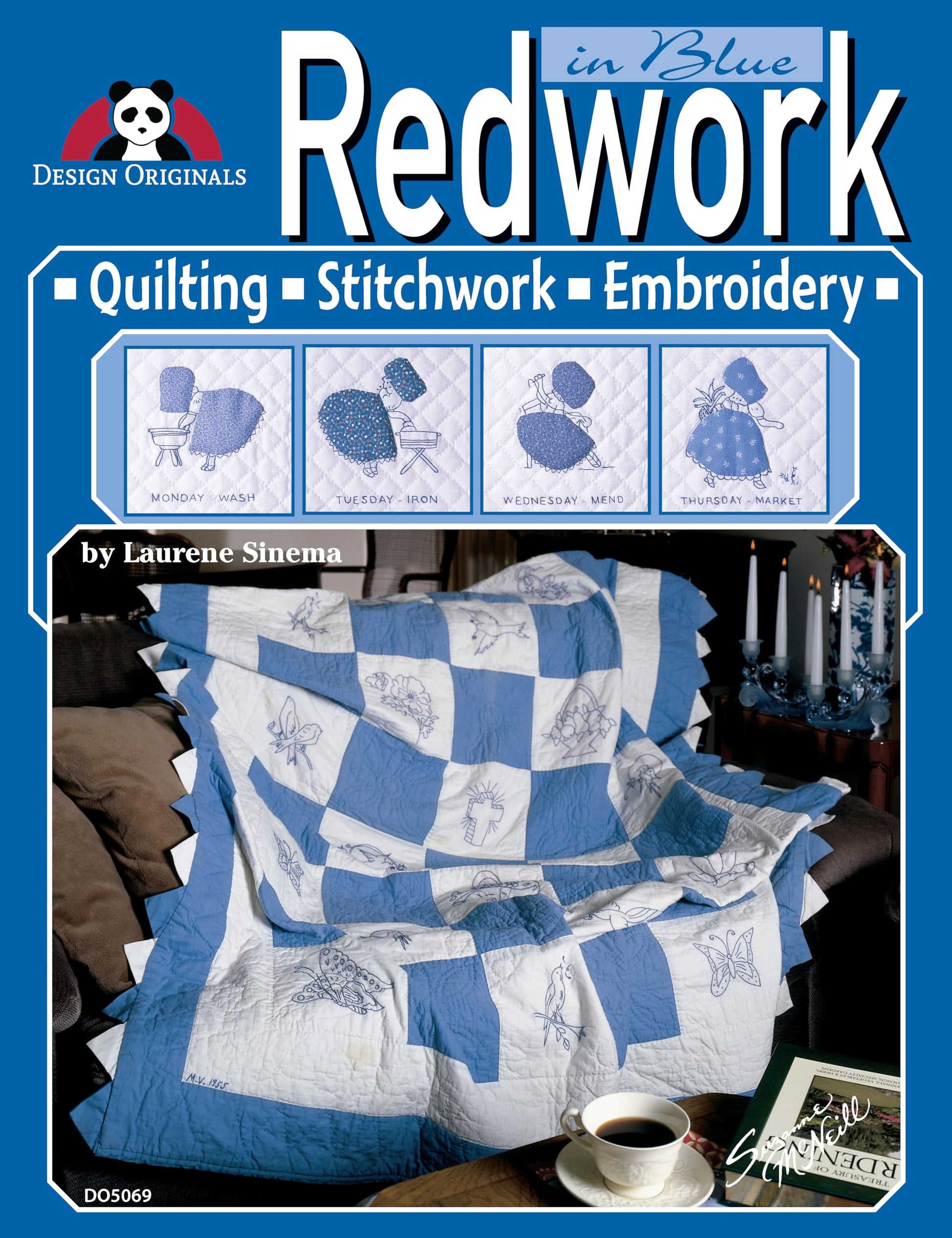 Redwork In Blue: Quilting, Stitchwork, and Embroidery used book depot