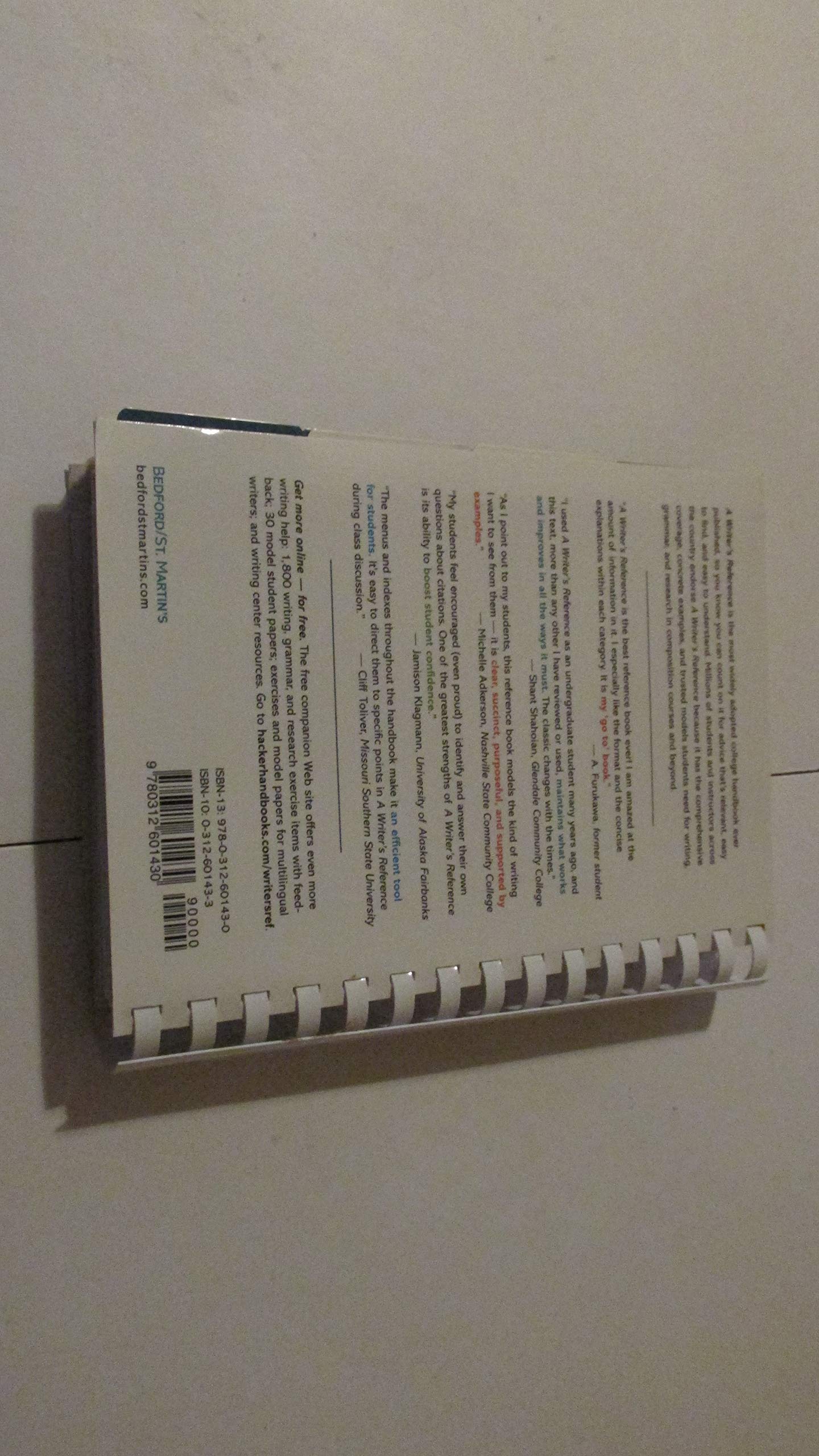 A Writer's Reference used book depot