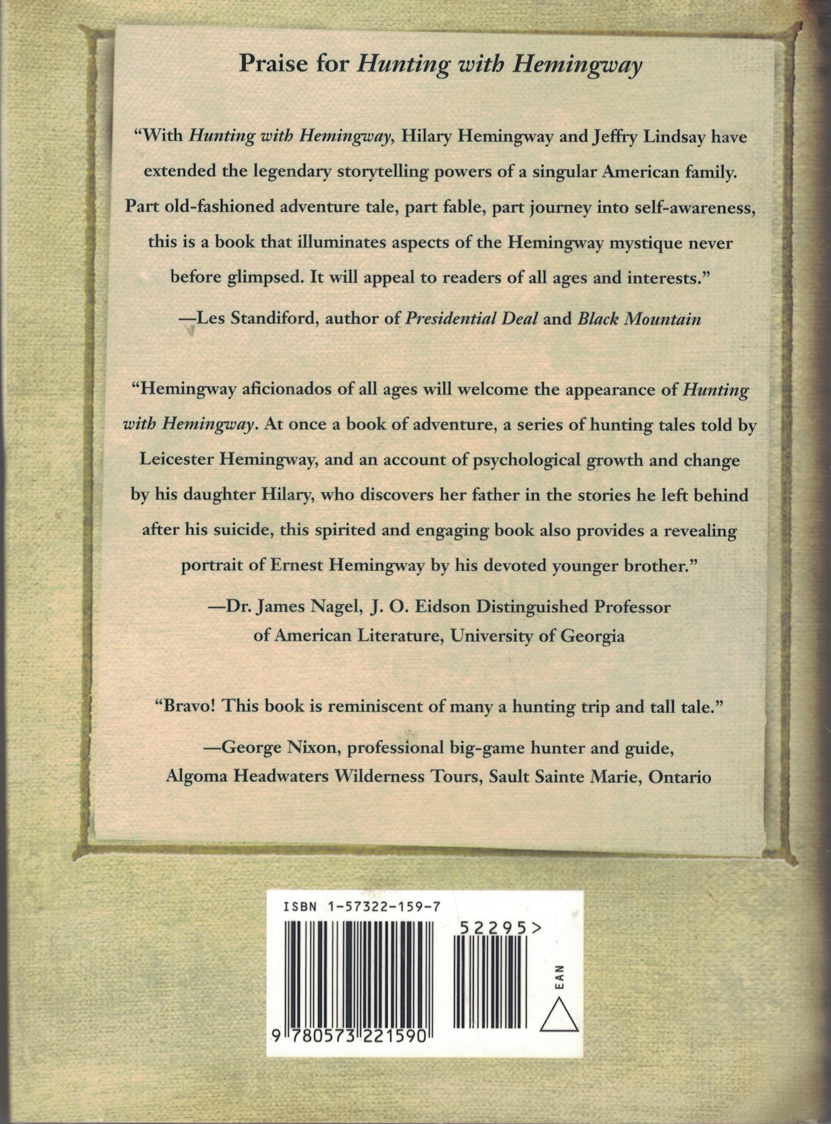 Hunting With Hemingway used book depot