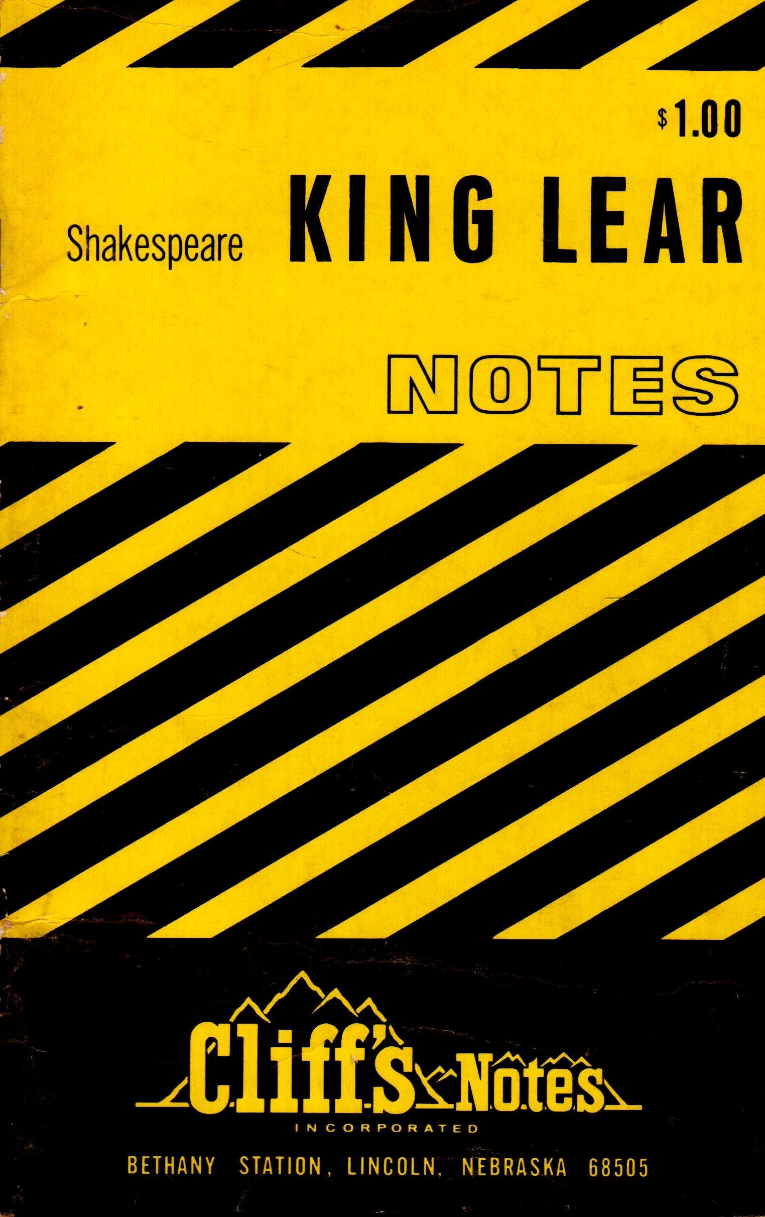 Cliffs Notes On Shakespeare's King Lear used book depot