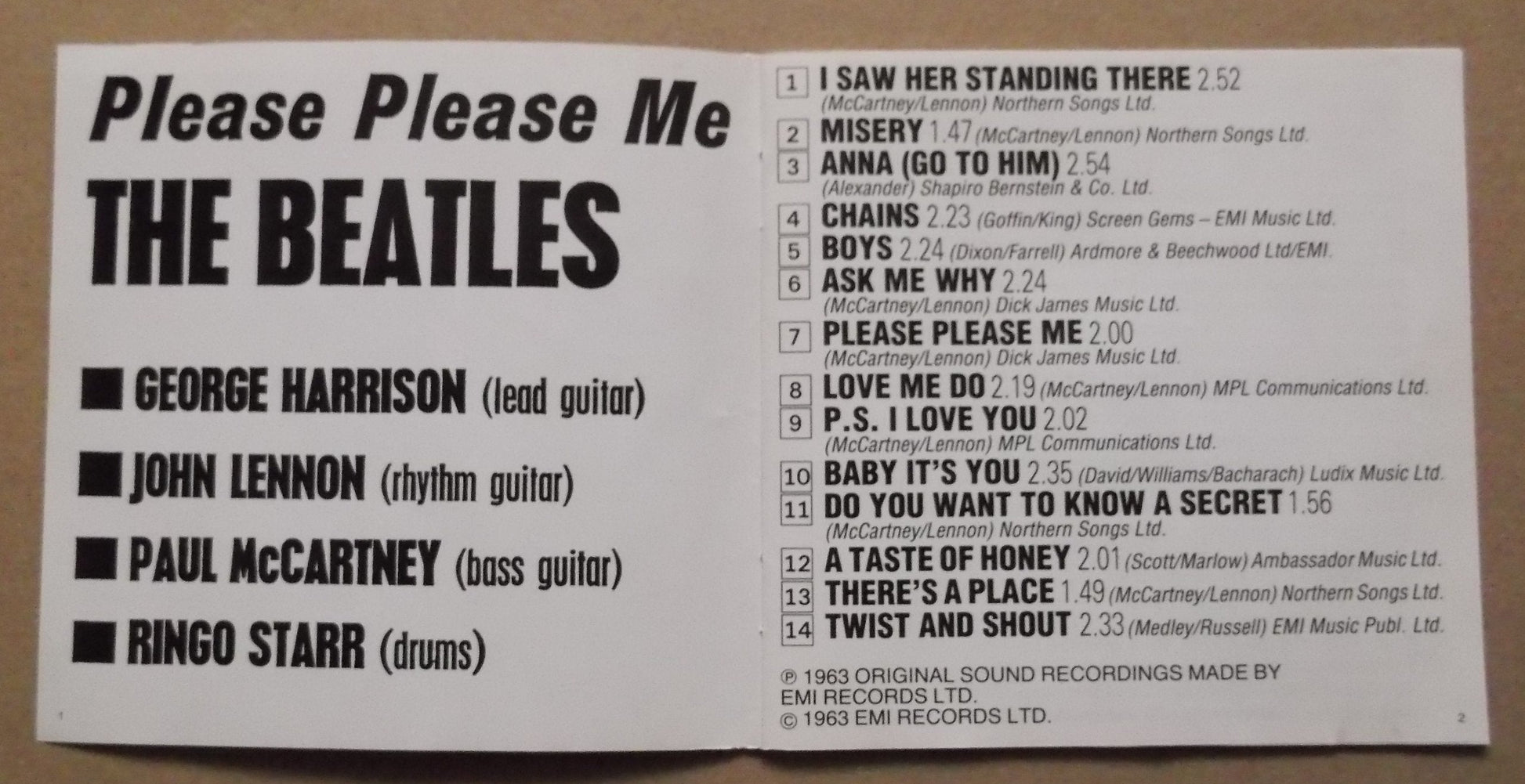 Please Please Me (1990) used book depot