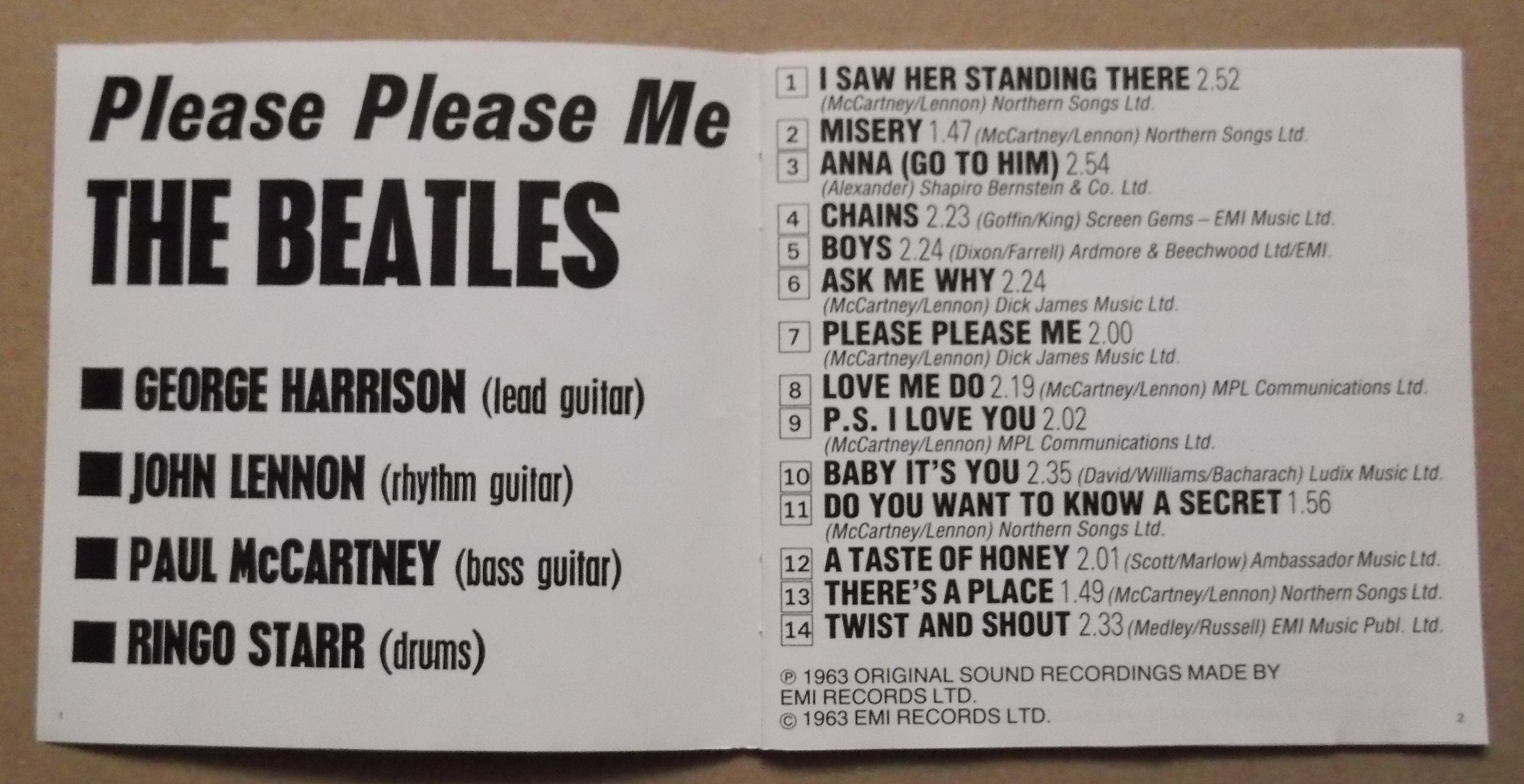 Please Please Me (1990) used book depot
