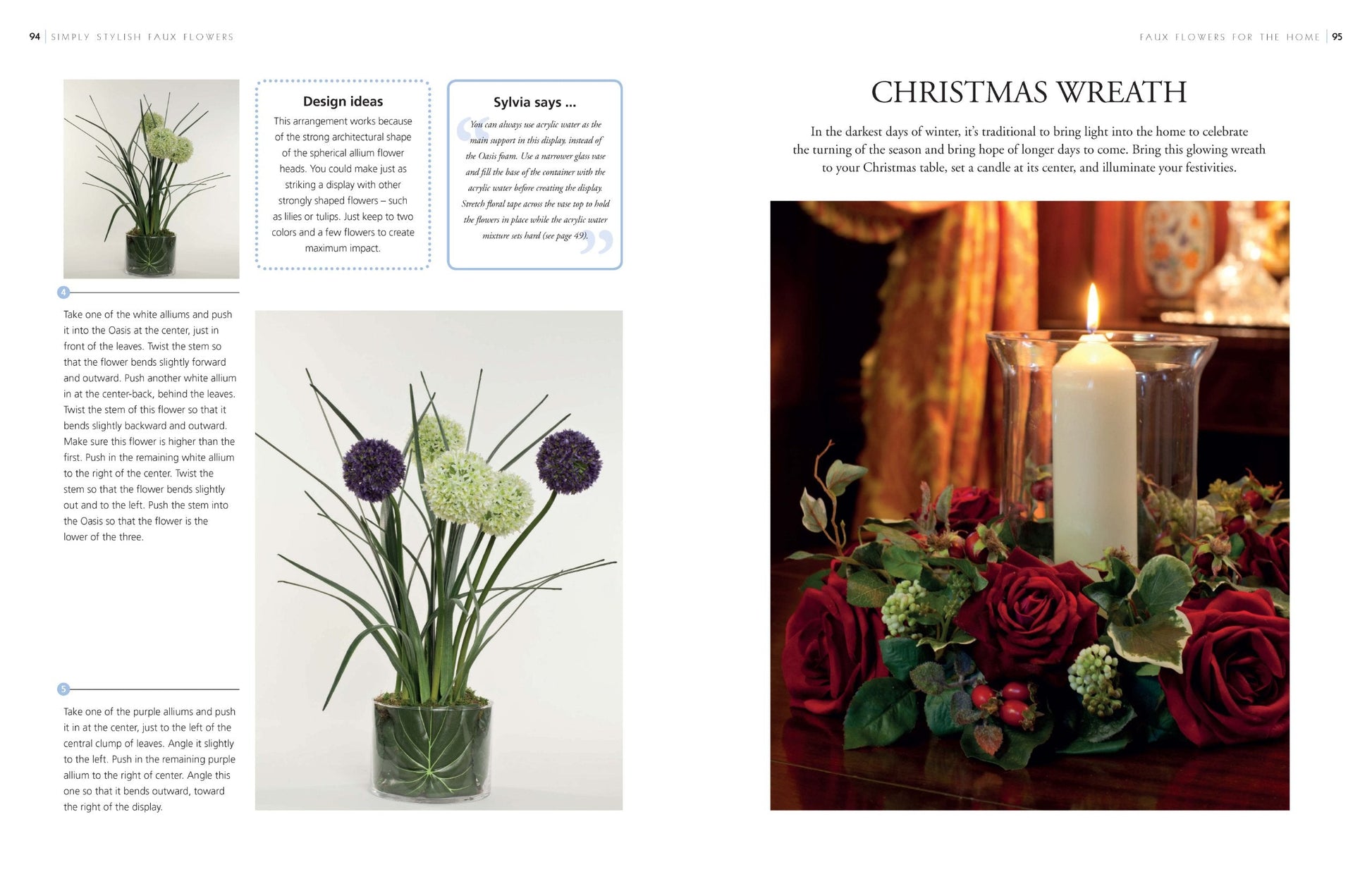 Simply Stylish Faux Flowers used book depot