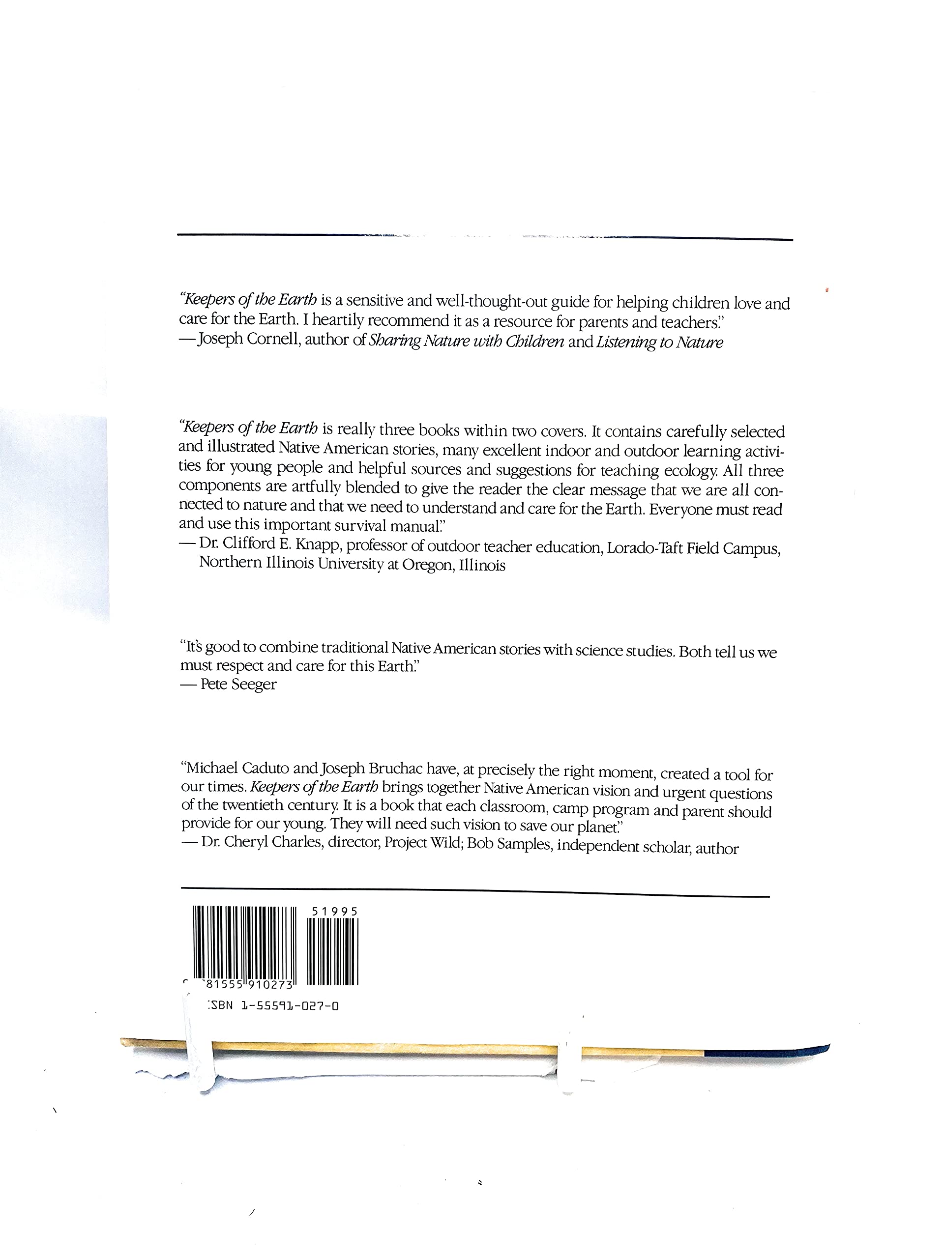 Keepers of the Earth: Native American Stories and Environmental Activities for Children used book depot