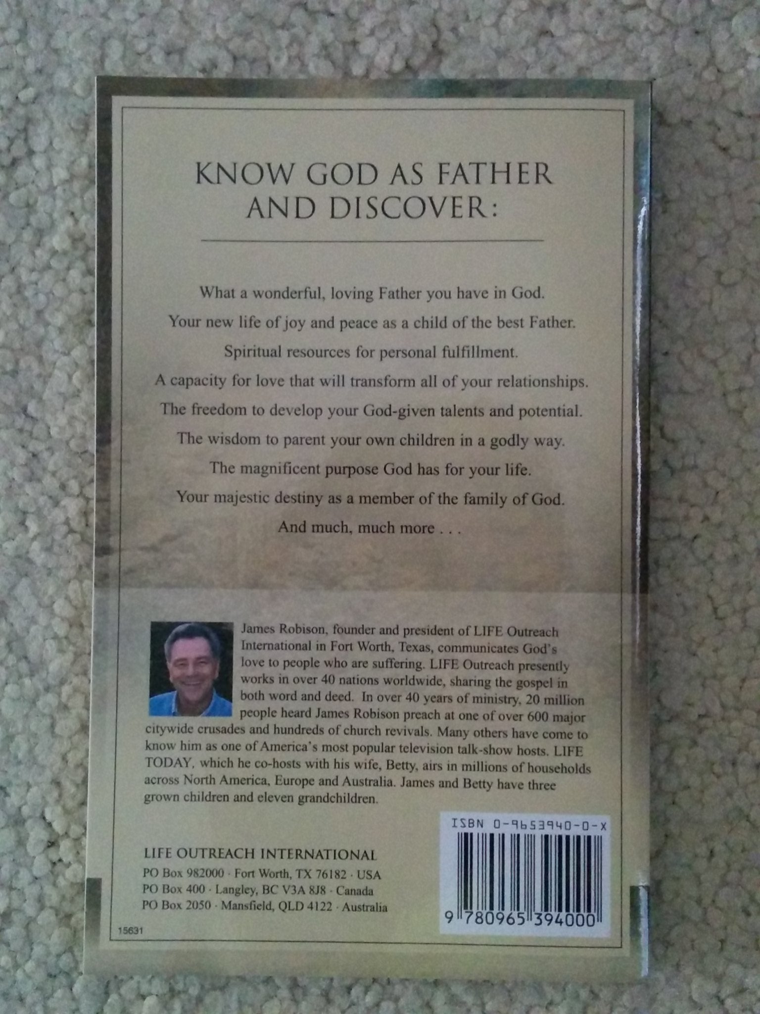 Knowing God as Father used book depot