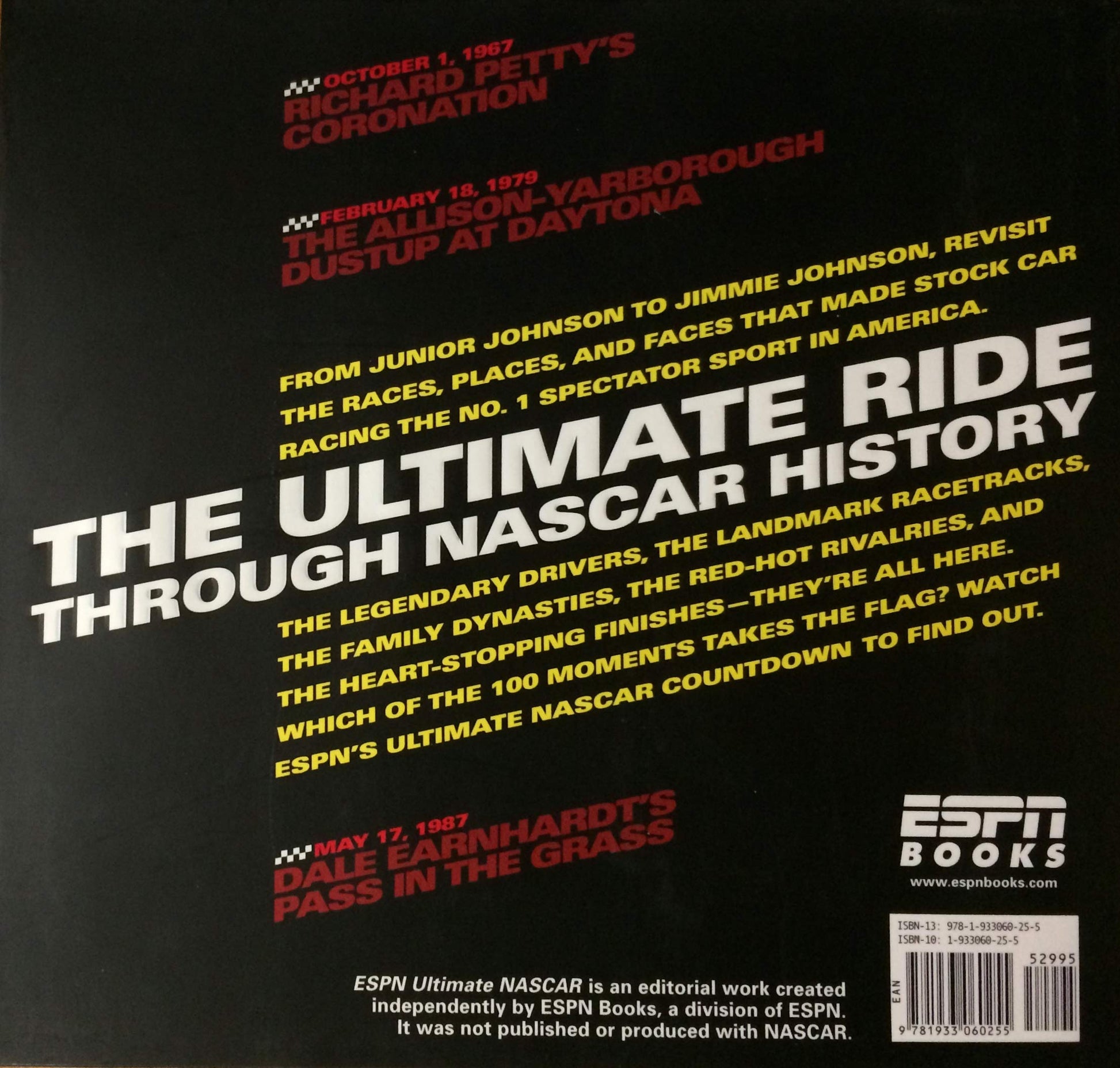 ESPN Ultimate NASCAR: The 100 Defining Moments in Stock Car Racing History used book depot
