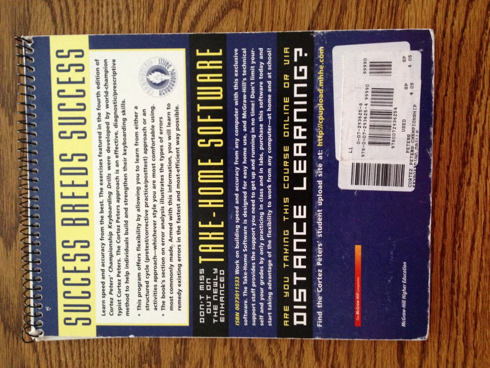 Cortez Peters' Championship Keyboarding Drills: An Individualized Diagnostic and Prescriptive Method for Developing Accuracy and Speed used book depot