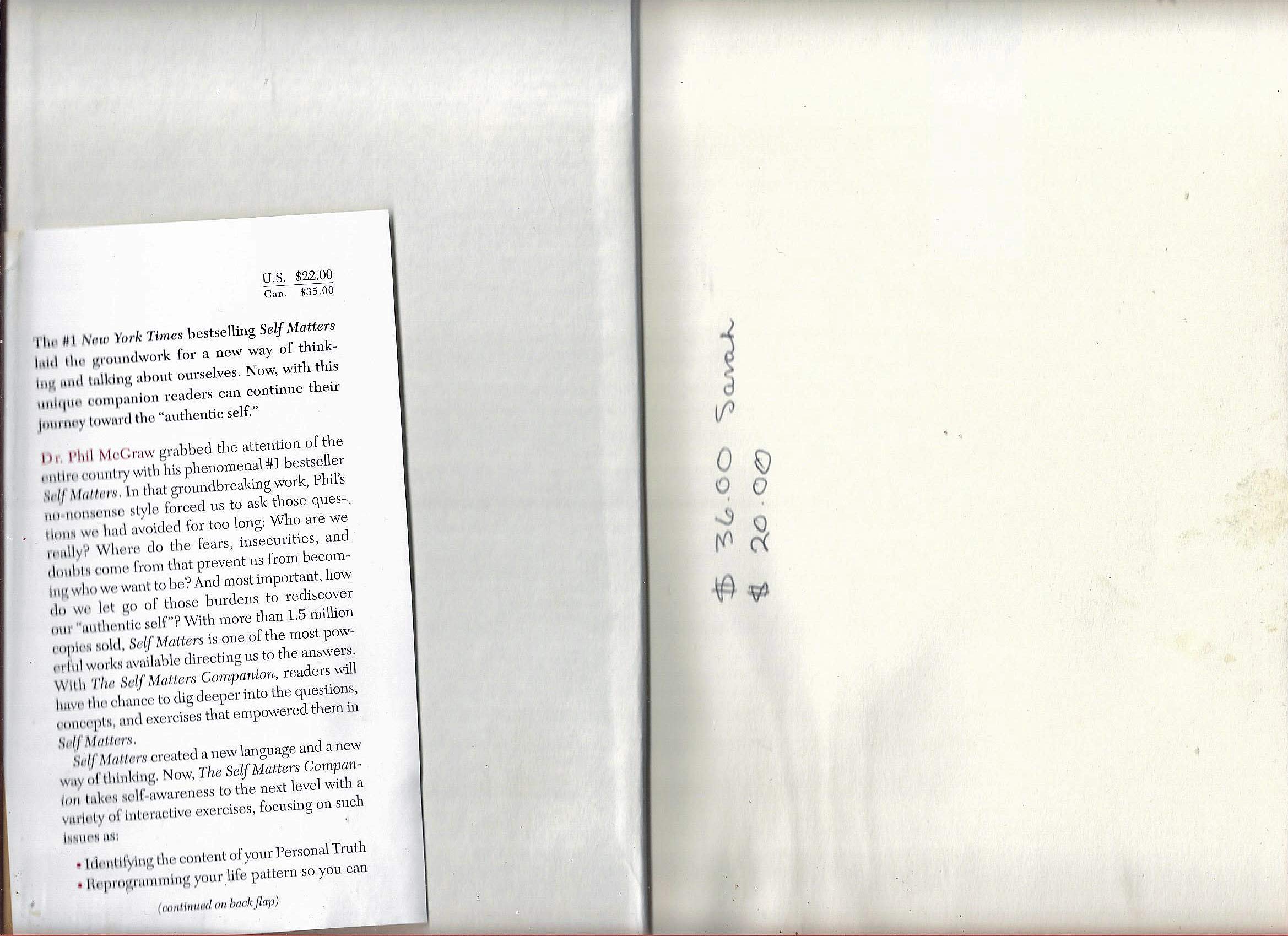 The Self Matters Companion: Helping You Create Your Life from the Inside Out