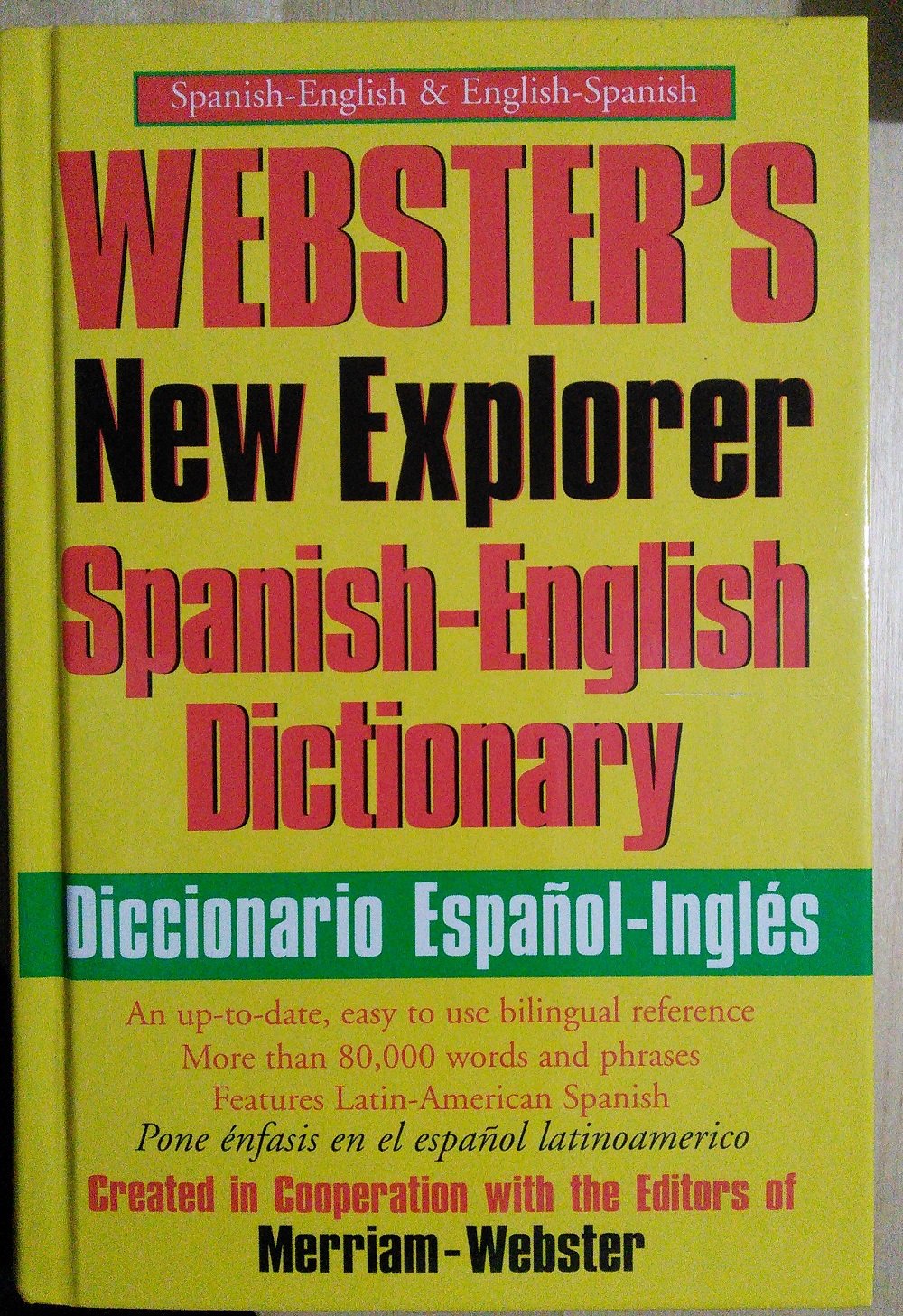 Webster's New Explorer Spanish-English Dictionary used book depot