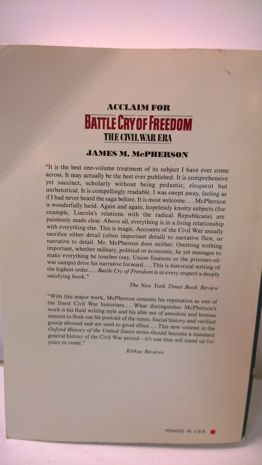 Battle Cry of Freedom: The Civil War Era used book depot