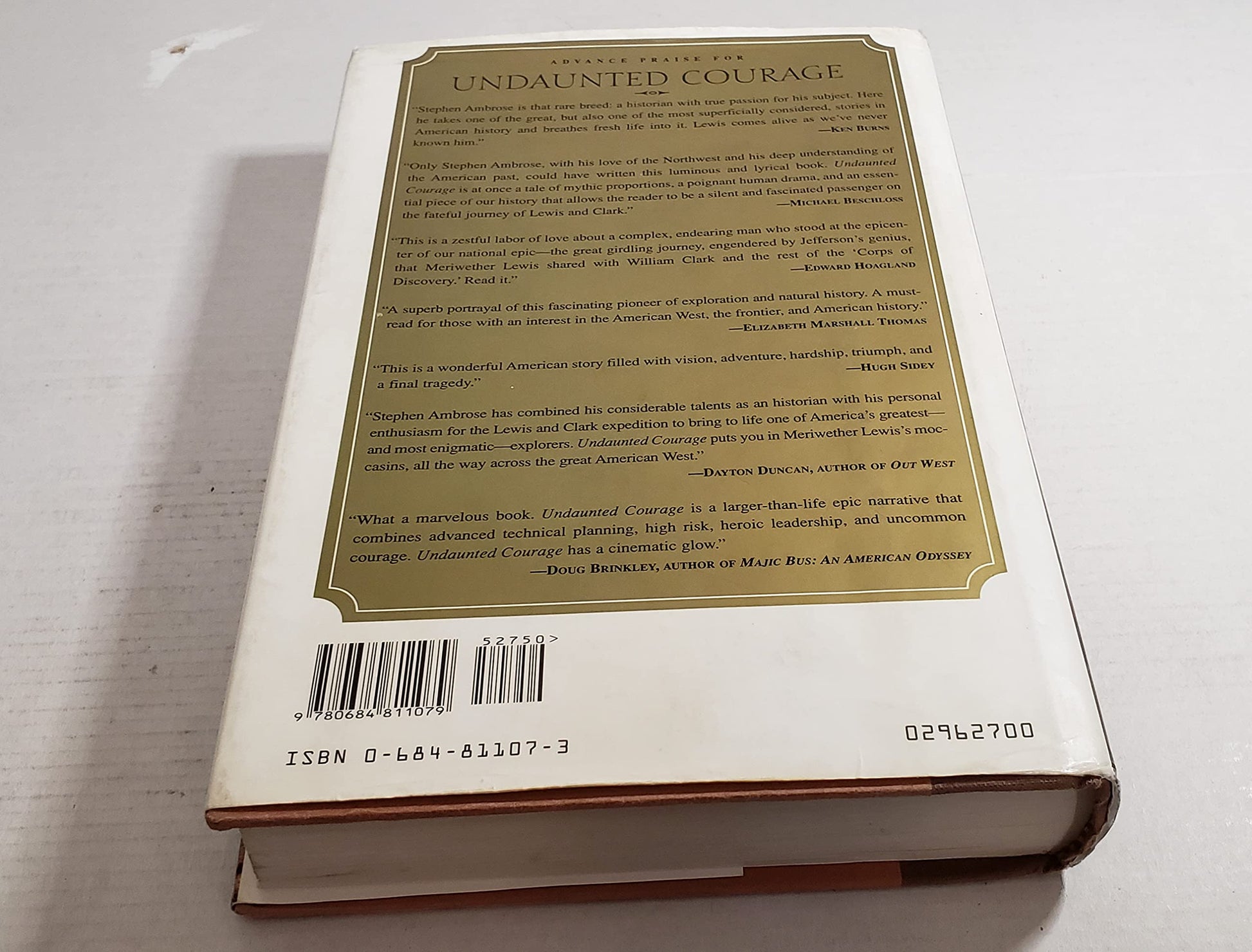 Undaunted Courage: Meriwether Lewis, Thomas Jefferson and the Opening of the American West used book depot