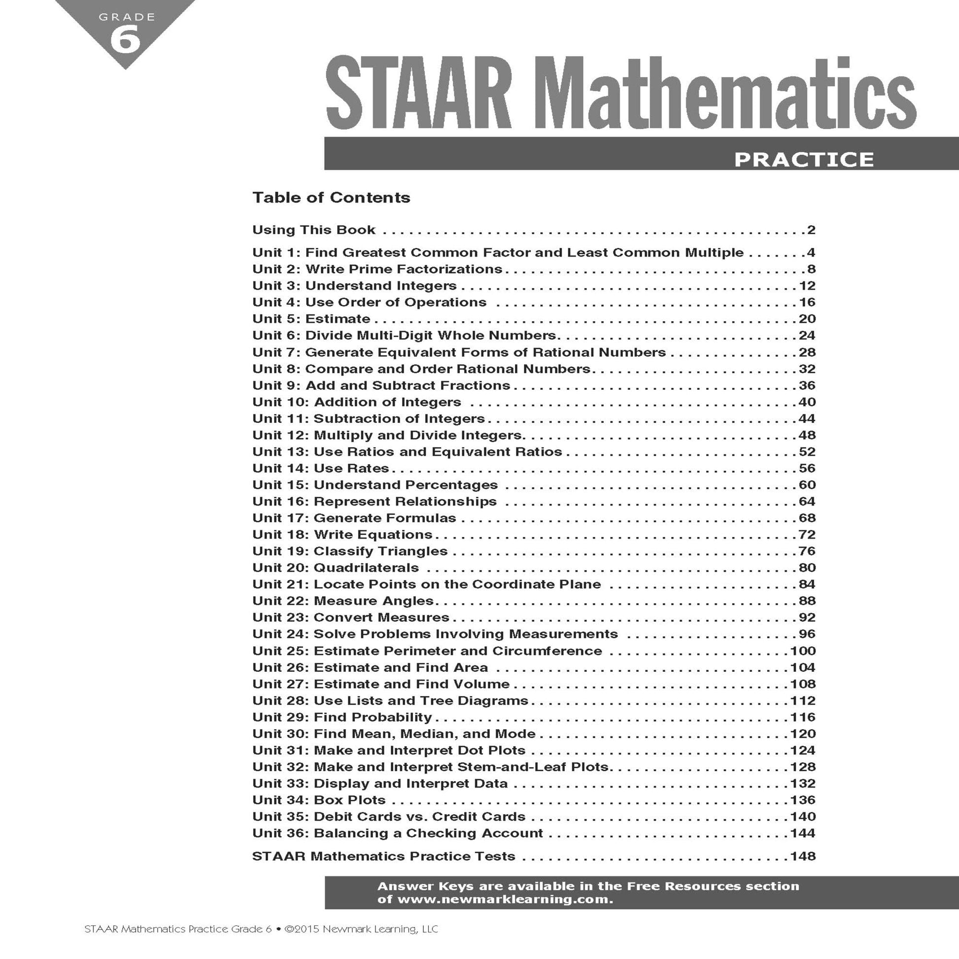 STAAR Mathematics Practice I For Children in Grade 6 I All-Inclusive Workbook for STAAR Prep I Mini-Lessons, Practice Pages, Assessments, & Practice Tests used book depot