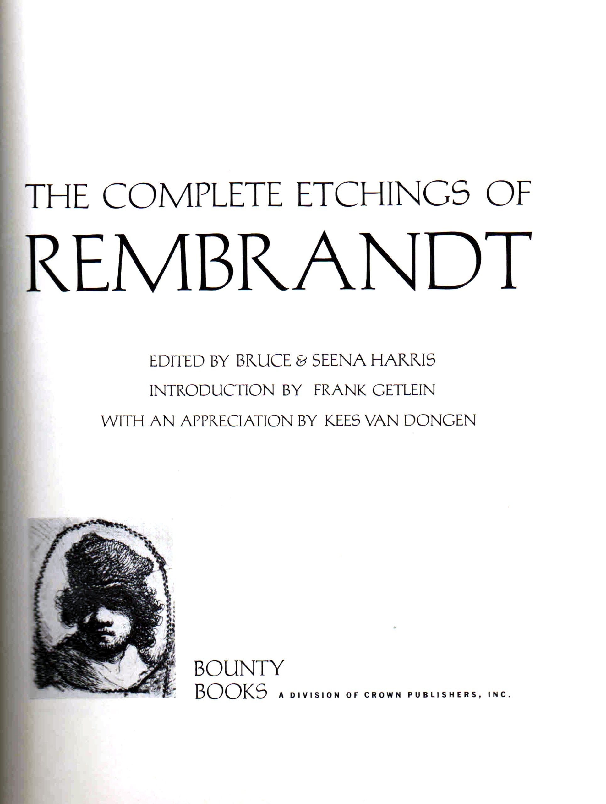 The Complete Etchings of Rembrandt used book depot