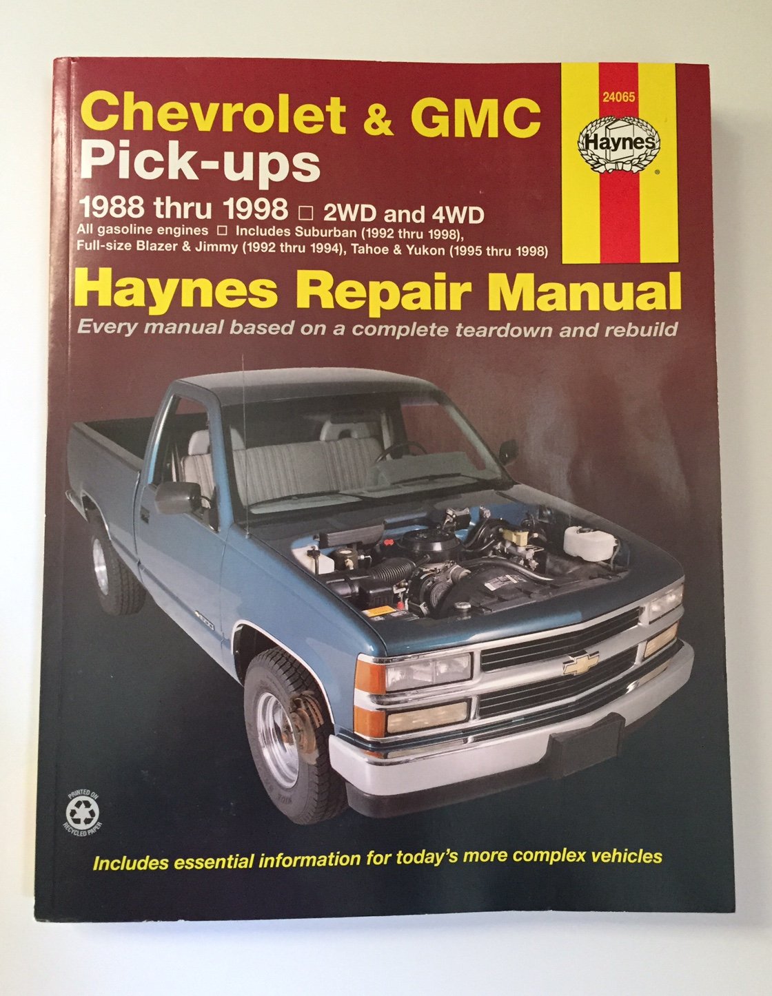 Chevrolet & GMC Pick-ups Automotive Repair Manual: Models Covered: Chevrolet and GMC Pick-Ups, 1988-1998; Suburban, Blazer, Jimmy, Tahoe, and Yukon, 1992-1998 used book depot