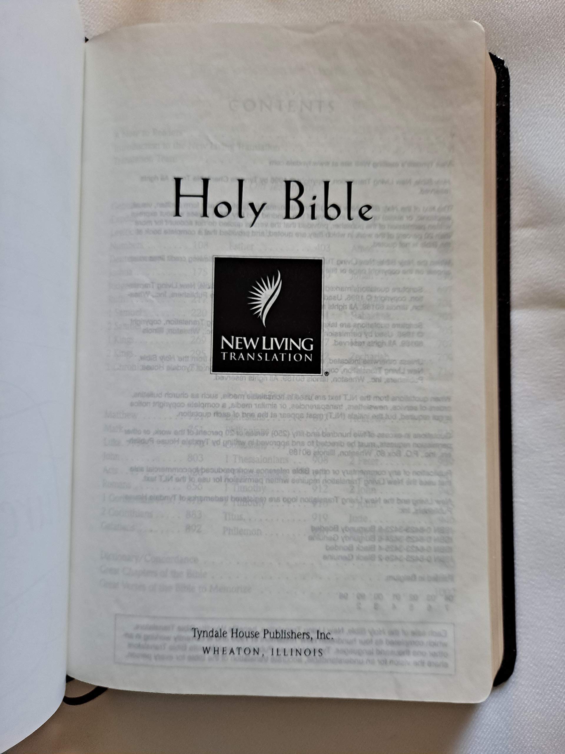 Slimline Reference Bible NLT1 used book depot