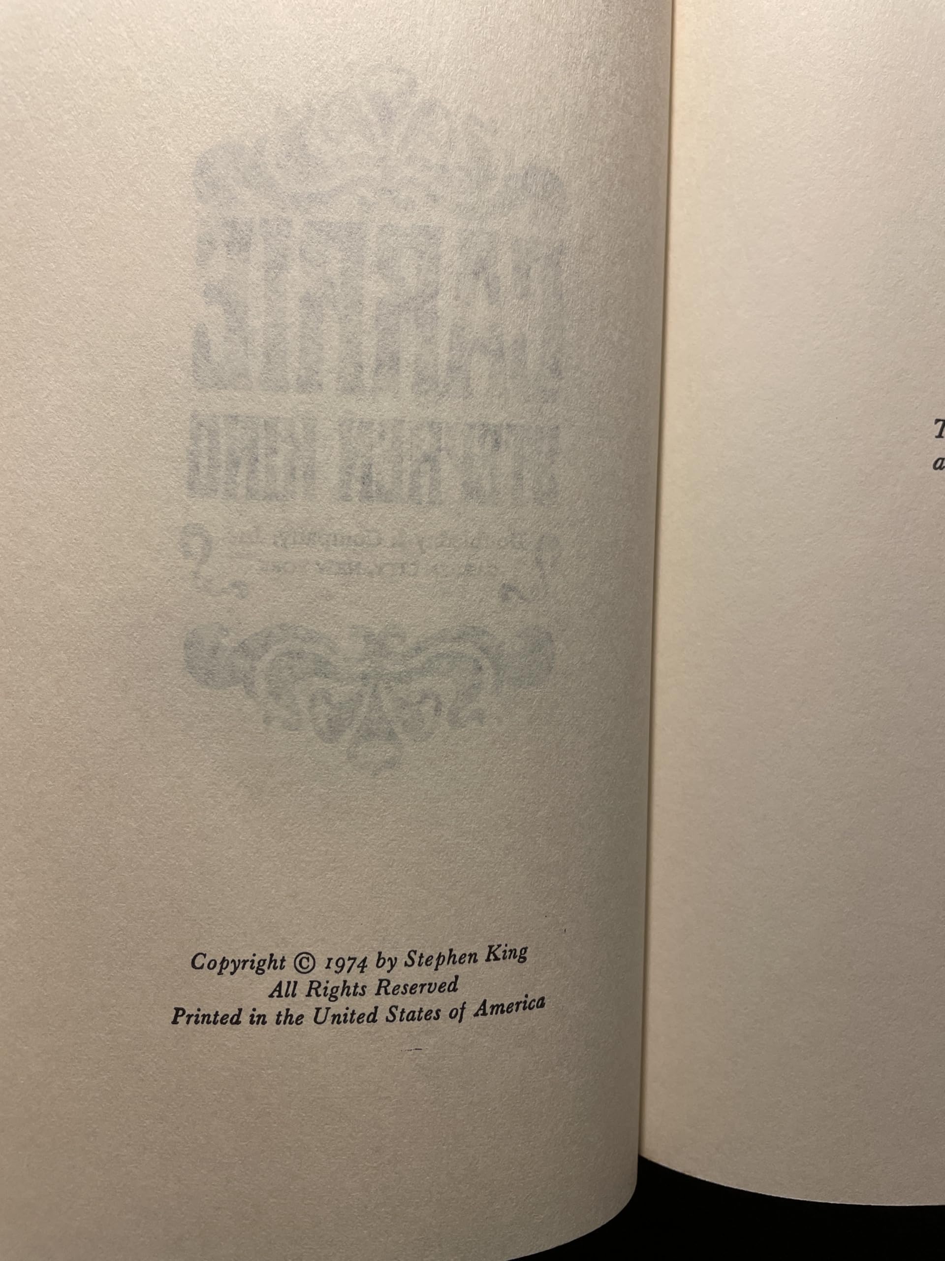 Rare Carrie by Stephen King (1974) Original Hardcover Book Club Edition used book depot