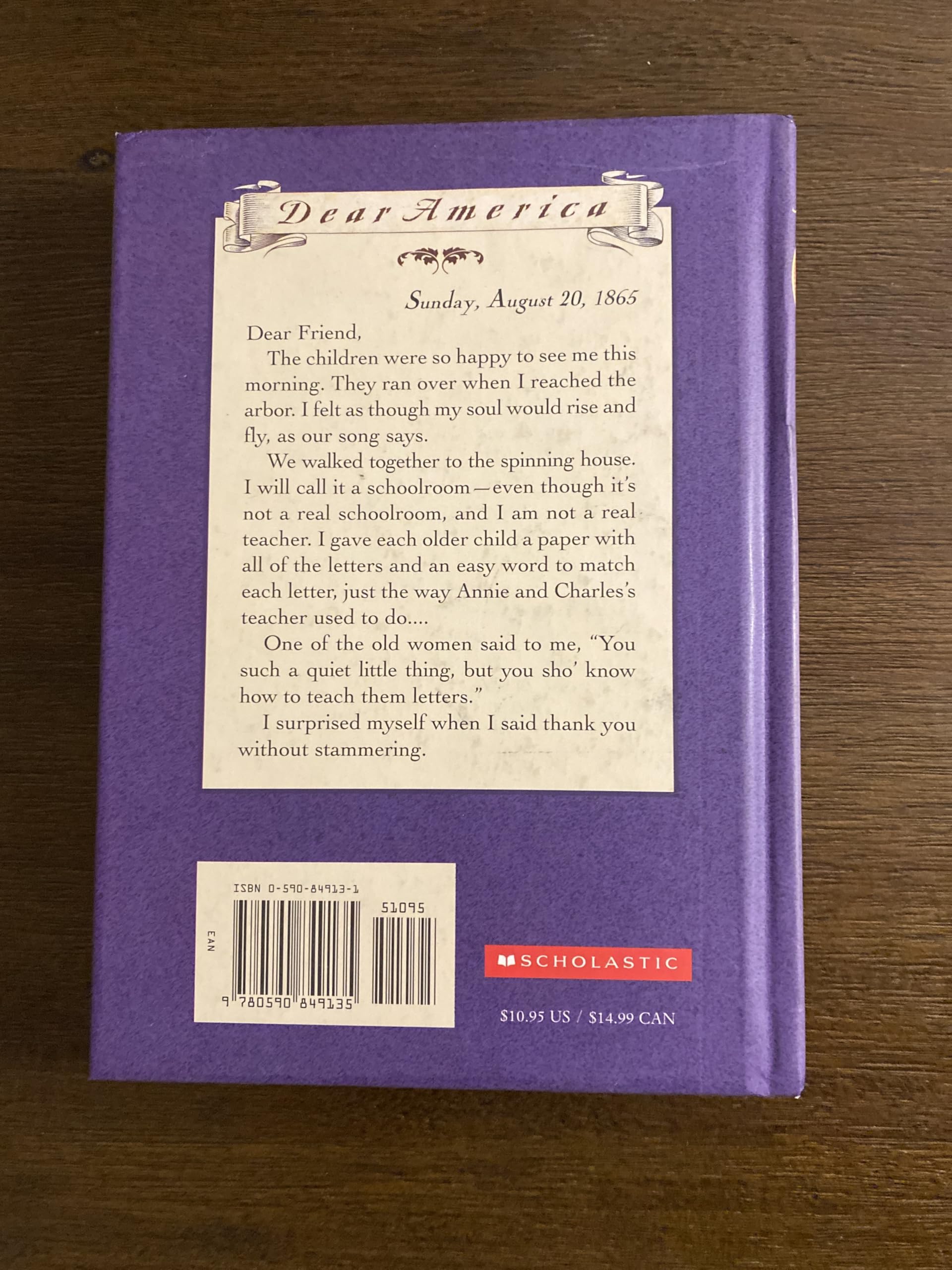 I Thought My Soul Would Rise and Fly: The Diary of Patsy, a Freed Girl, Mars Bluff, South Carolina 1865 (Dear America Series) used book depot