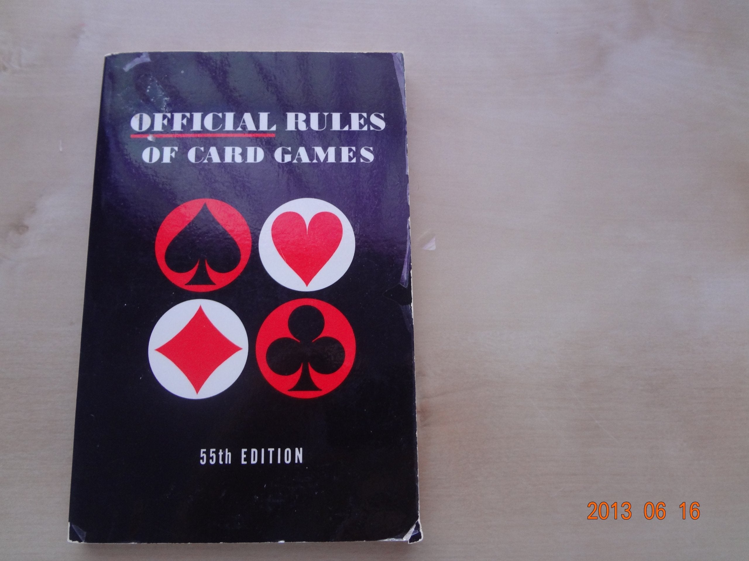 The Official Rules of Card Games 55th Edition used book depot