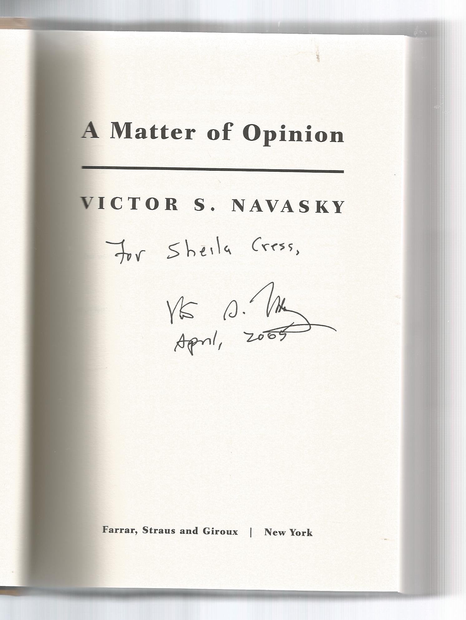 A Matter of Opinion used book depot