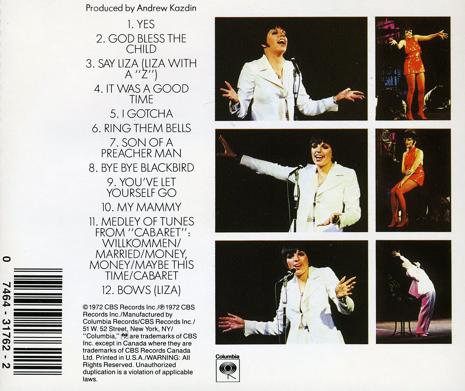 Liza with a "Z": A Concert for Television used book depot