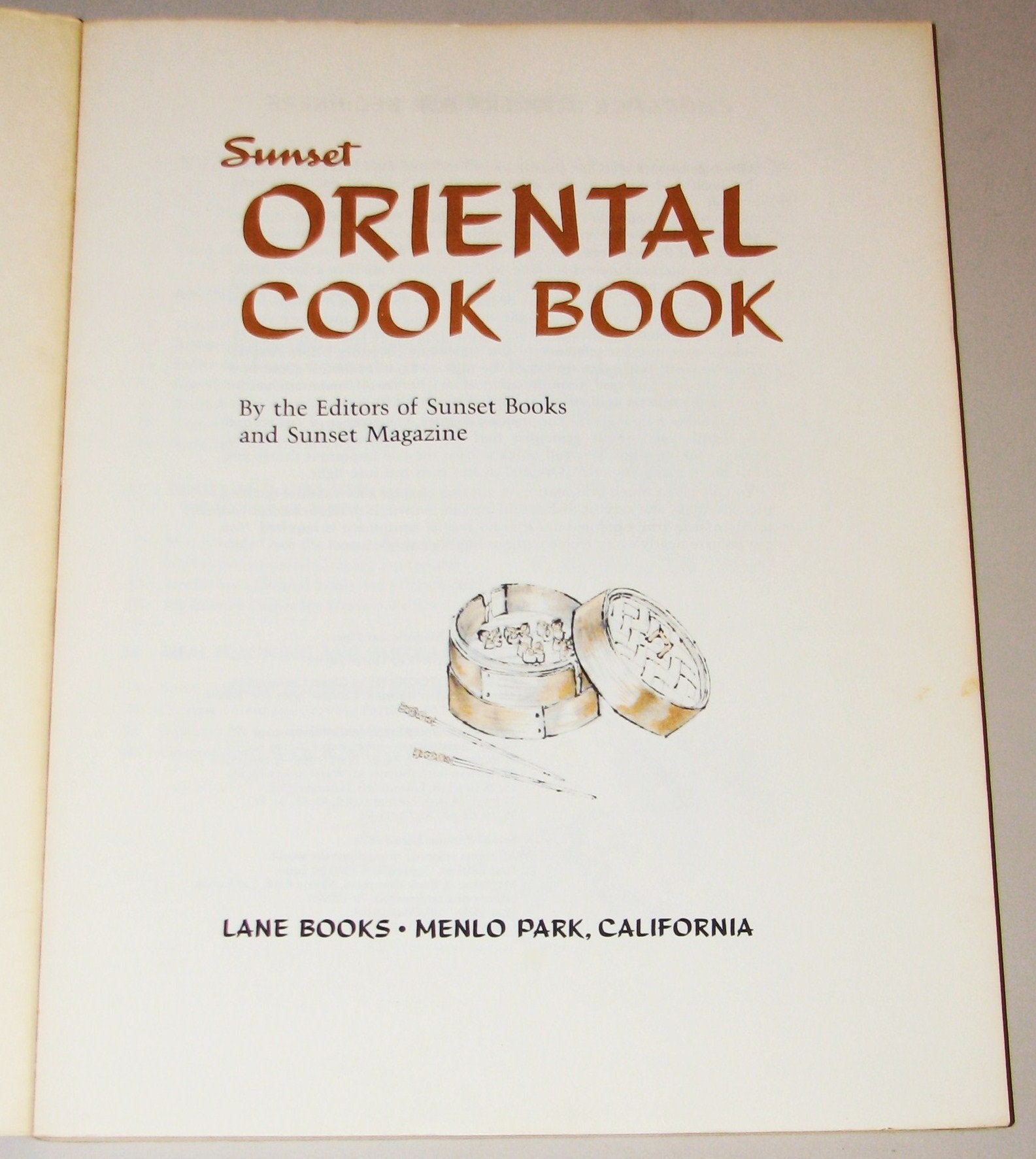 Sunset Oriental Cook Book * Chinese Japanese Koreanj used book depot