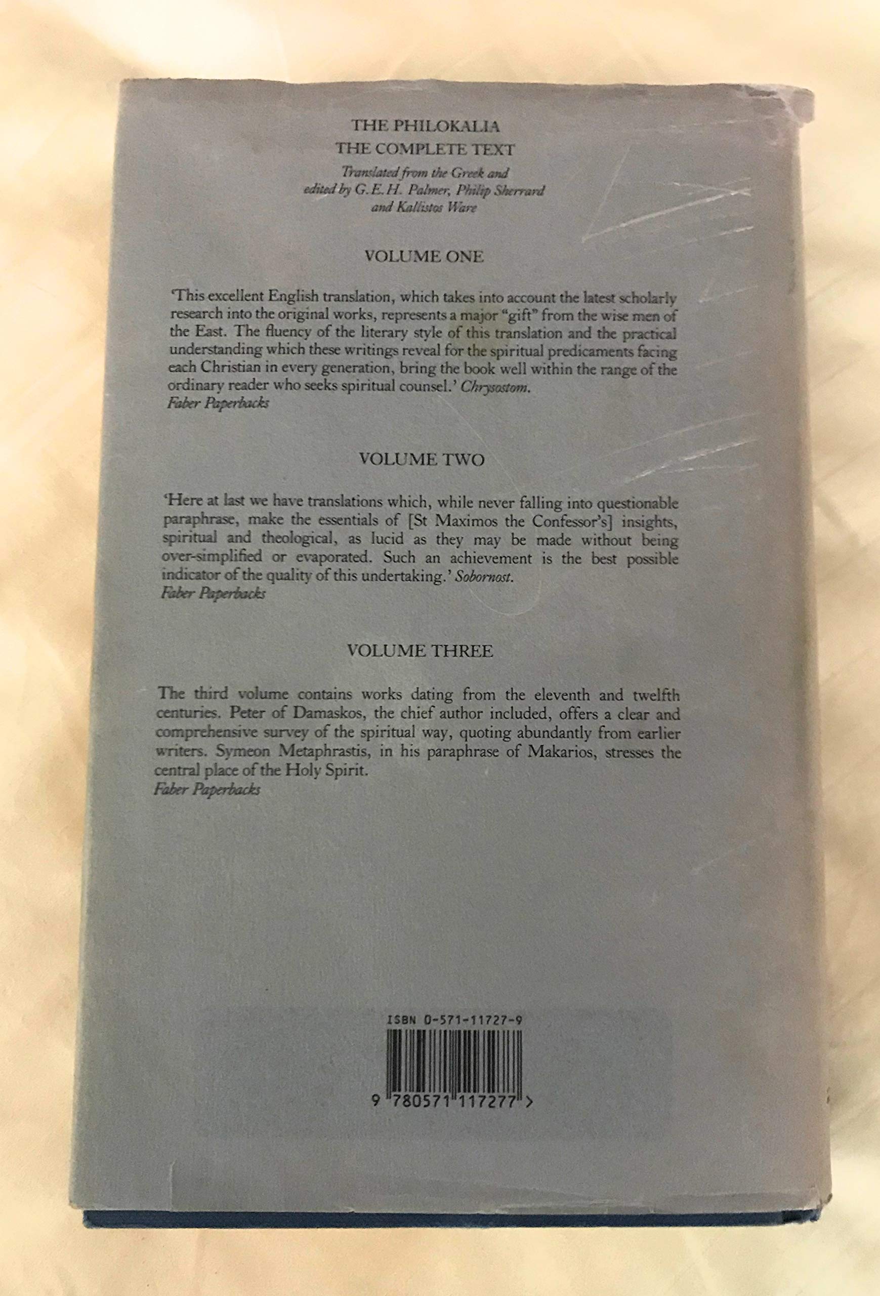 The Philokalia: The Complete Text (Vol. 4) (English and Greek Edition) used book depot