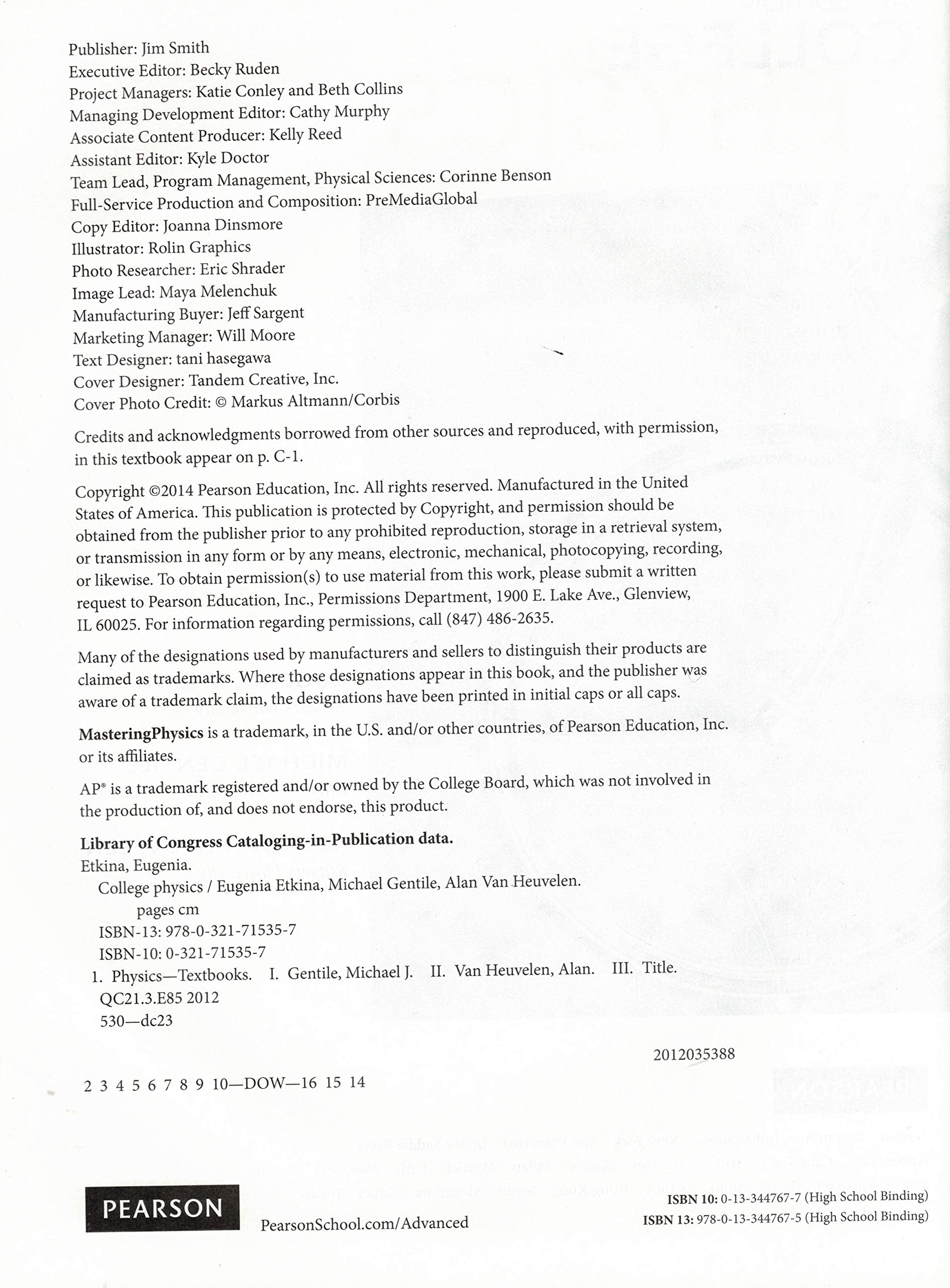 College Physics, AP Edition used book depot