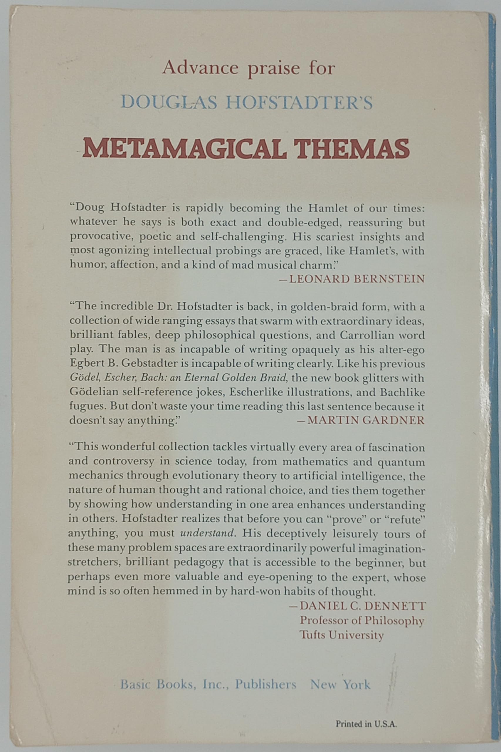 Metamagical Themas used book depot