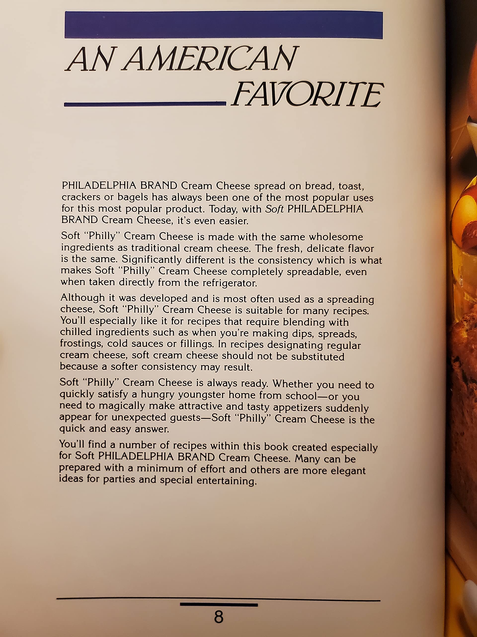 Kraft Philadelphia Brand Cream Cheese Cookbook used book depot
